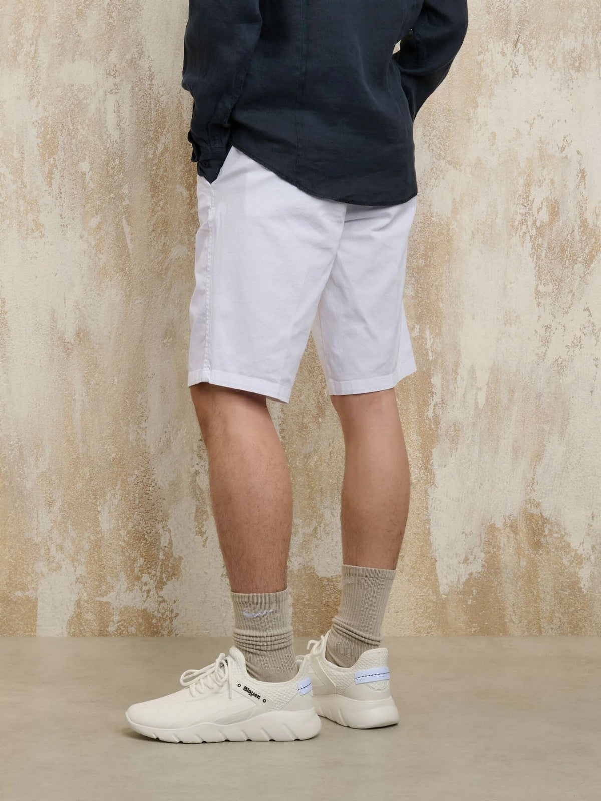 BLAUER Bermuda Uomo MACULLAR 25SBLUP02352 006855 100 Bianco gioboutiqueweb