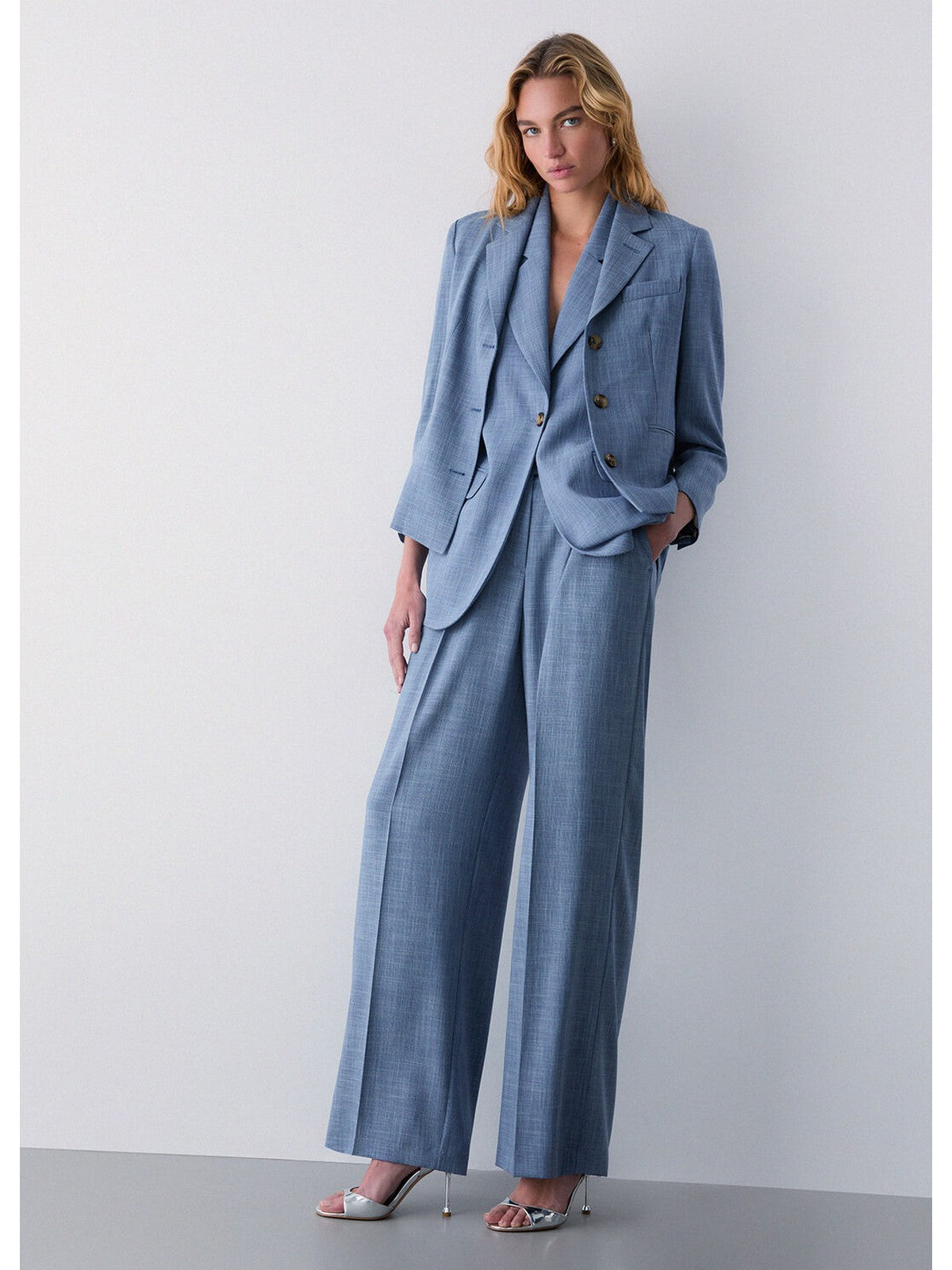 LIU JO WHITE Pantalone Donna WA6167T332A X0761 Nt.blu effect denim