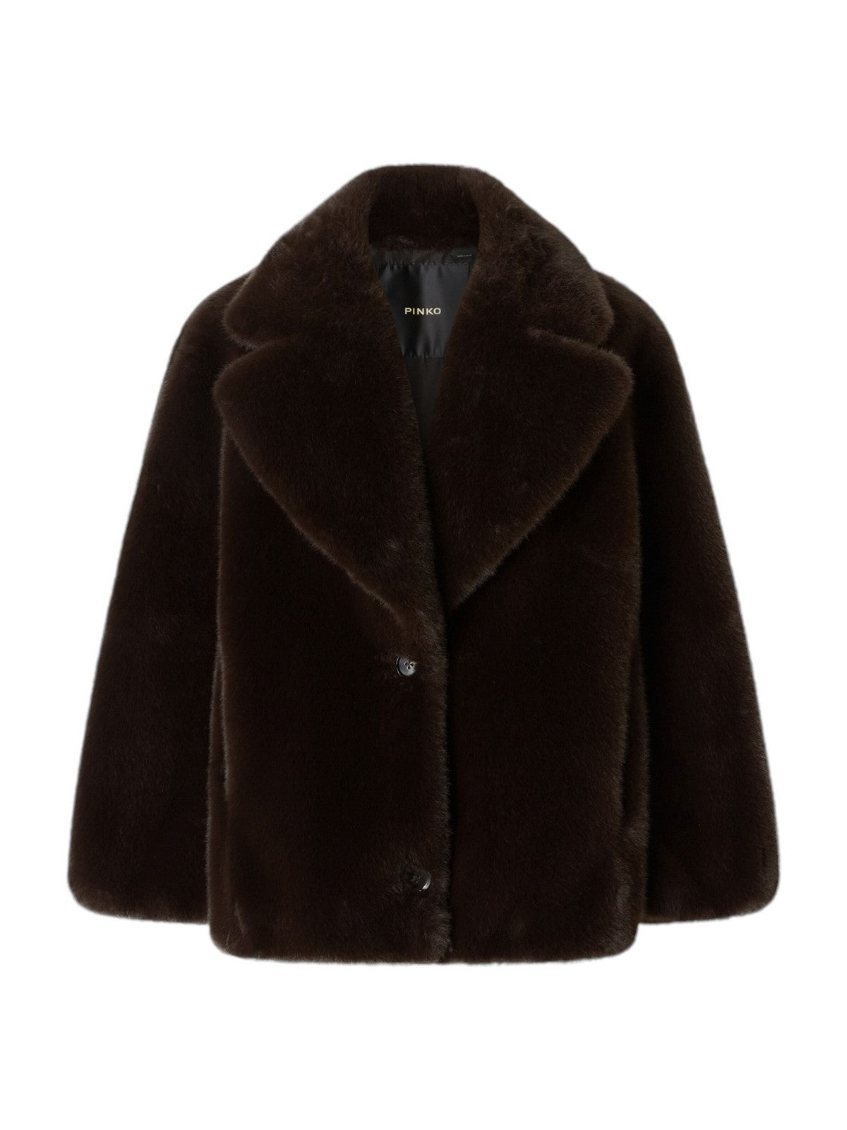 PINKO Pelliccia Donna Alighieri Caban Similvisone 104321-A1ZO L72 Marrone gioboutiqueweb