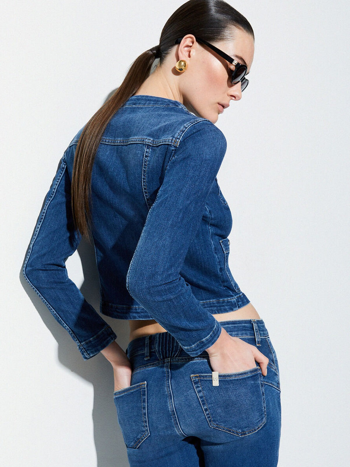 LIU JO BLUE DENIM Giubbino Donna UA6260D0275 78988 Den.Blue dk.buttons