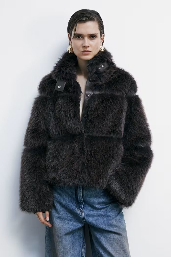 PATRIZIA PEPE Pelliccia Donna 2O0174 E077 B857 DEEP CHOCOLATE