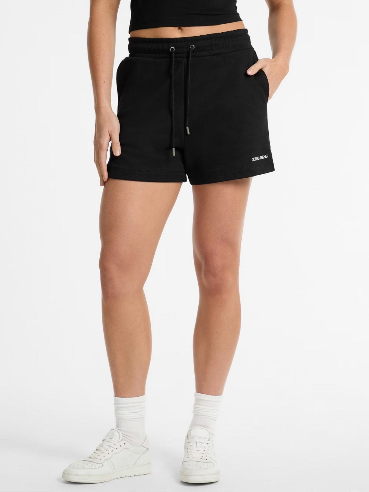 GUESS Pantaloncino Donna GJ REG EMBRO SHORTS W5GD0O K68I4 JBLK Jet Black A996 gioboutiqueweb