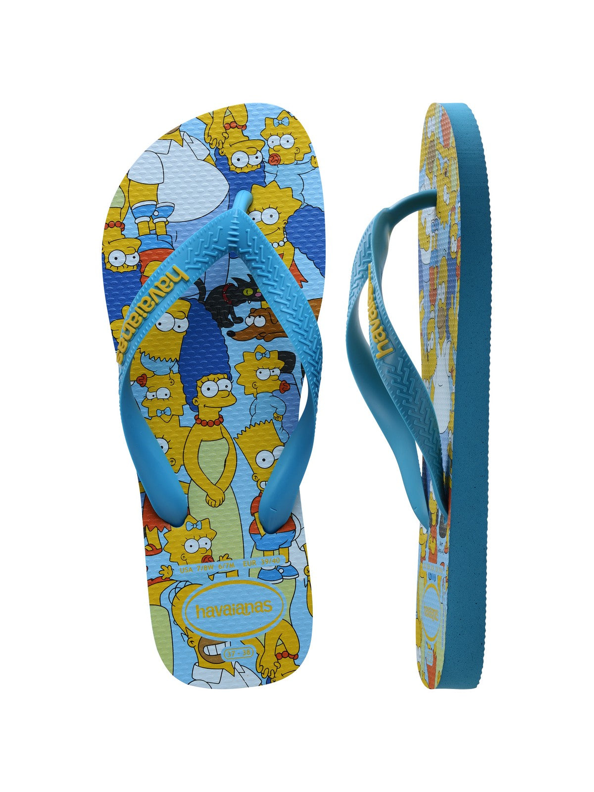 HAVAIANAS Infradito Unisex adulto Hav. Simpsons 4137889.0212 Turchese gioboutiqueweb