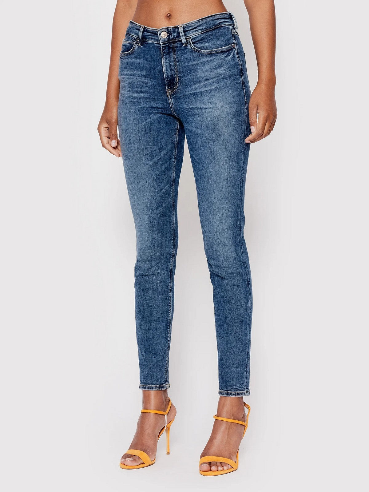 GUESS Jeans Donna 1981 Skinny W2YA46 D4Q02 CMD1 Blu gioboutiqueweb