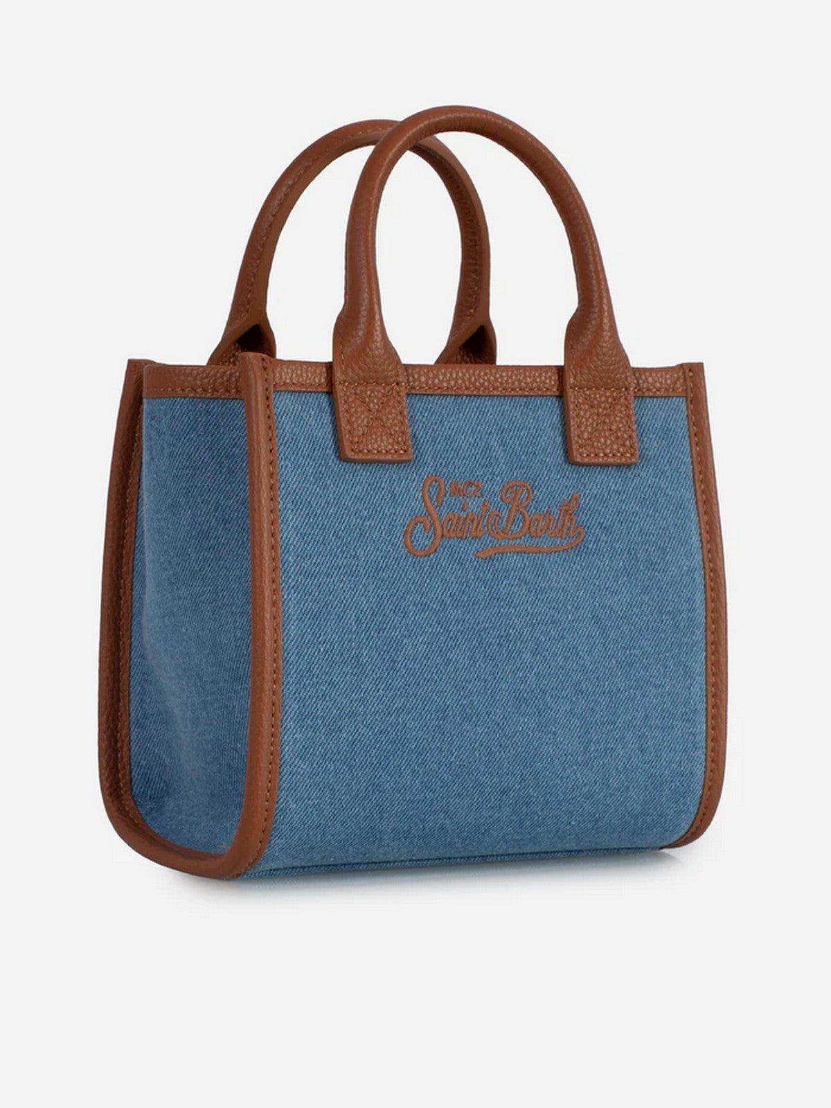 MC2 SAINT BARTH Borsa Donna VANITY BAG MINI 01515L DENIM GRAIN LEATHER 19 EMB