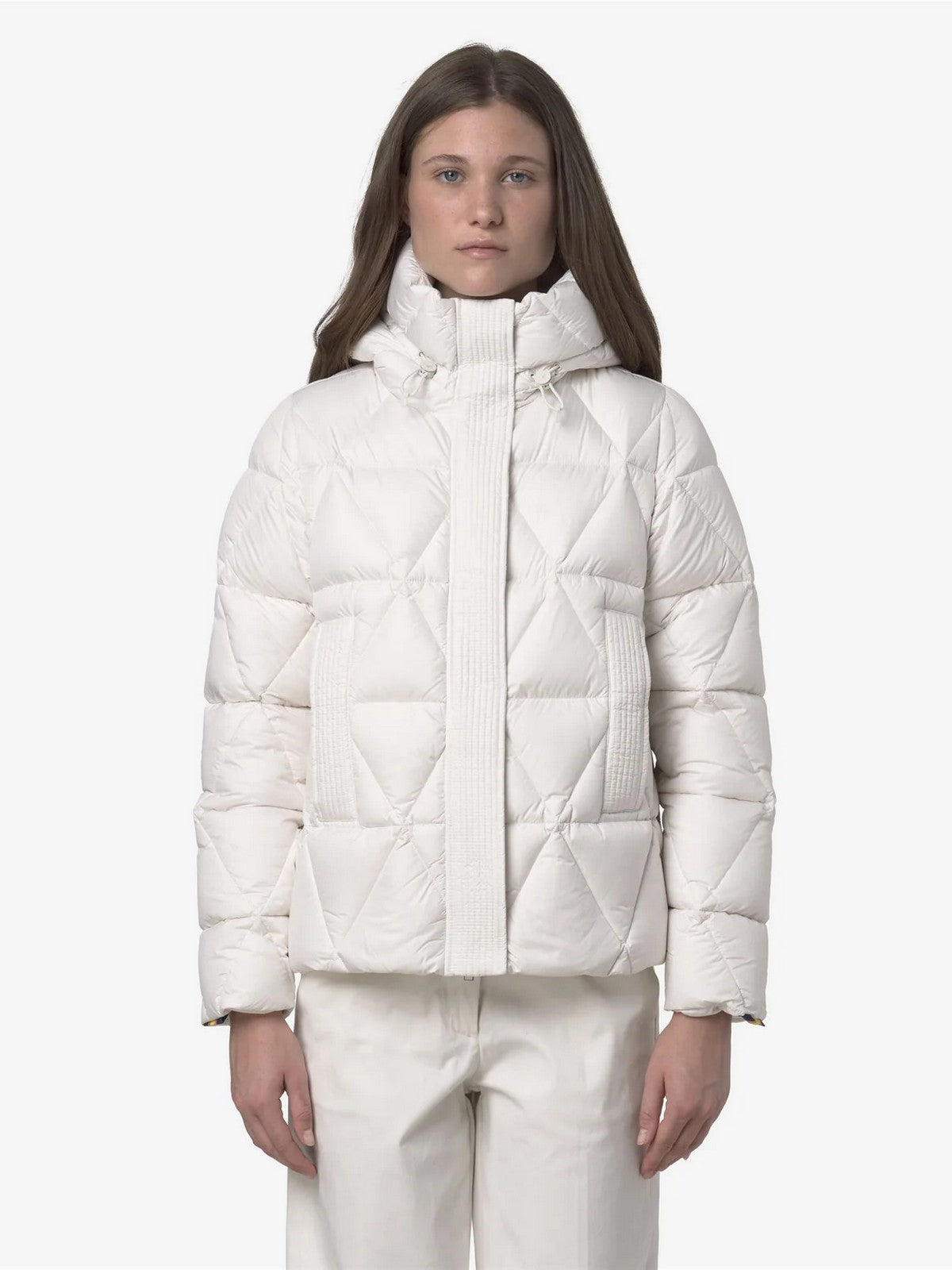 K-WAY Piumino Donna LETHILLE THERMO MICROFIBER K7136KW B2Z WHITE GARDENIA COMBO