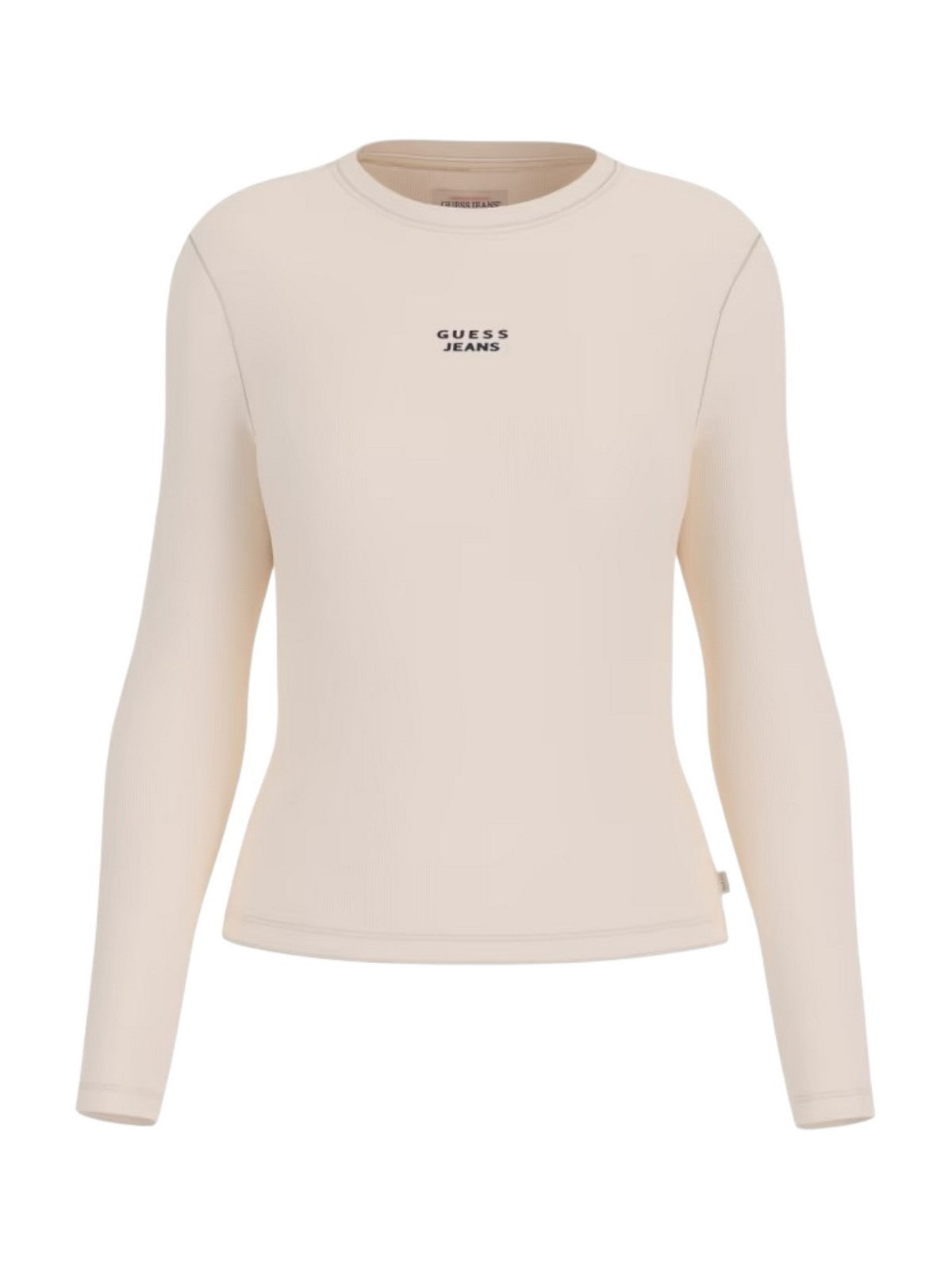 GUESS T-shirt Donna GJ LS CN EMBRO SLIM TOP W5BP01 KA0H1 G053 SANDY SHORE