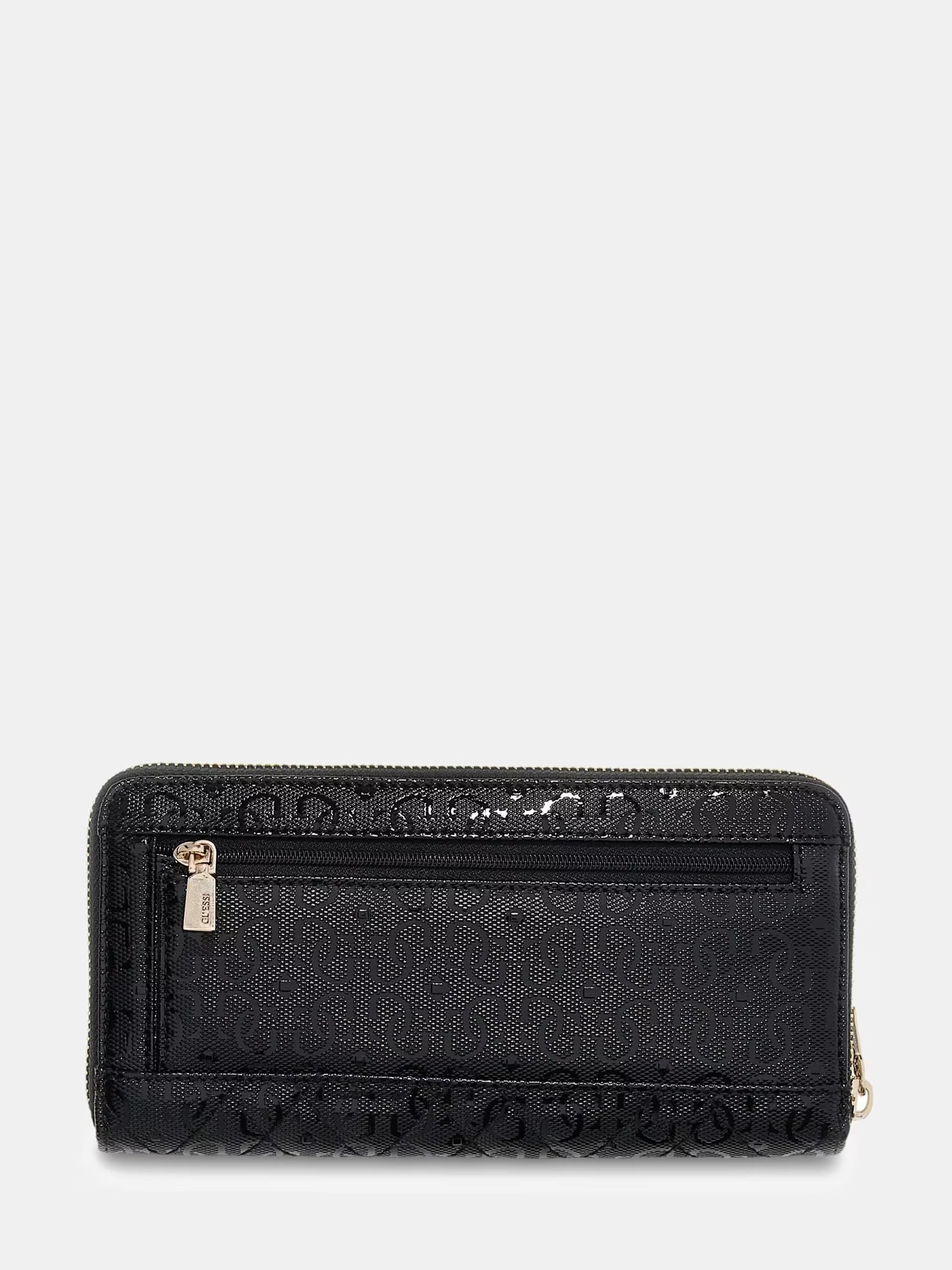 GUESS Portafoglio Donna ISEMAY SLG LARGE ZIP AROUND SWGG96 28146 BLA BLACK