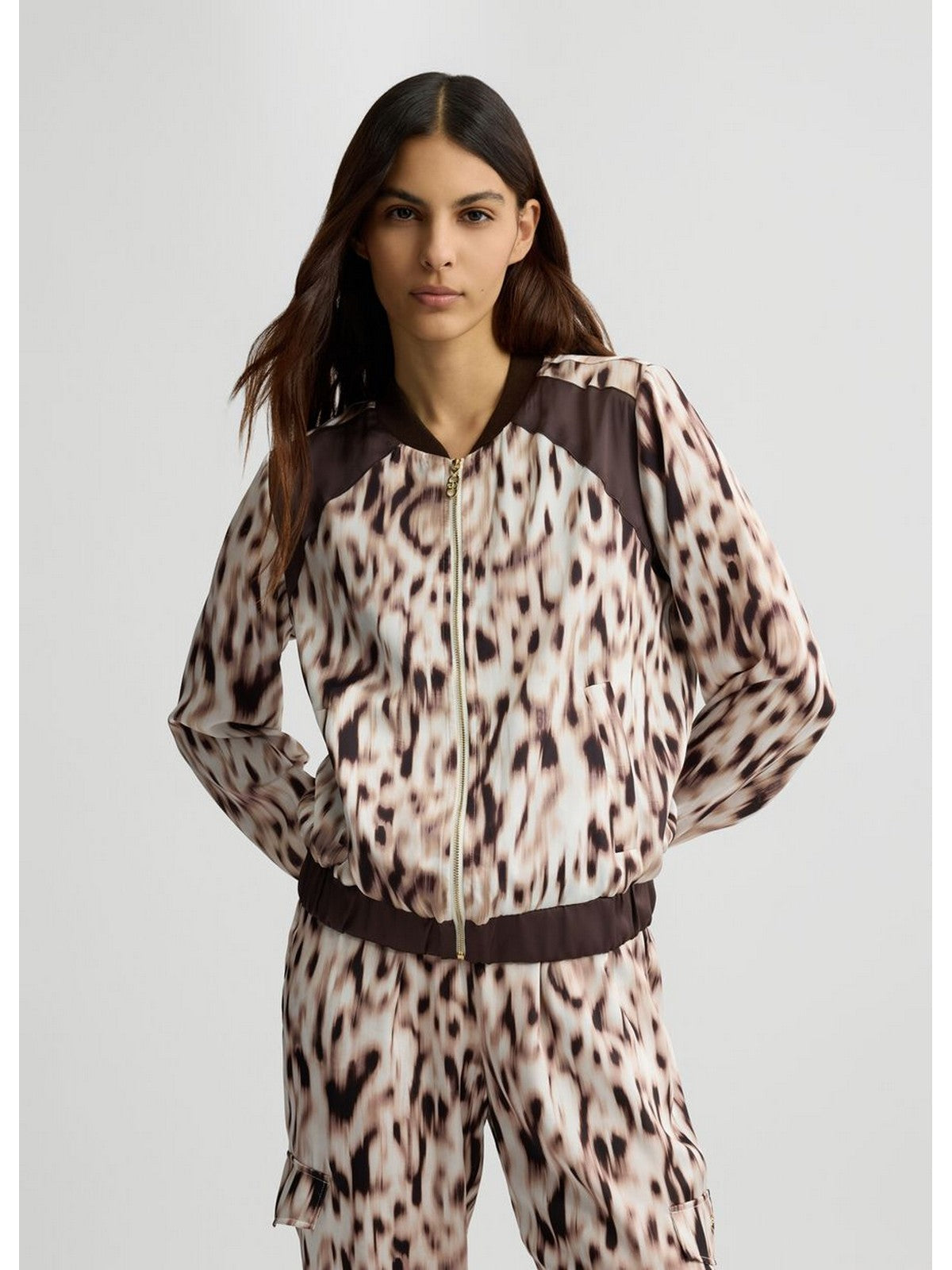 LIU JO SPORT Felpa Donna TA5197TS964 M9064 Natural beige/moro gioboutiqueweb