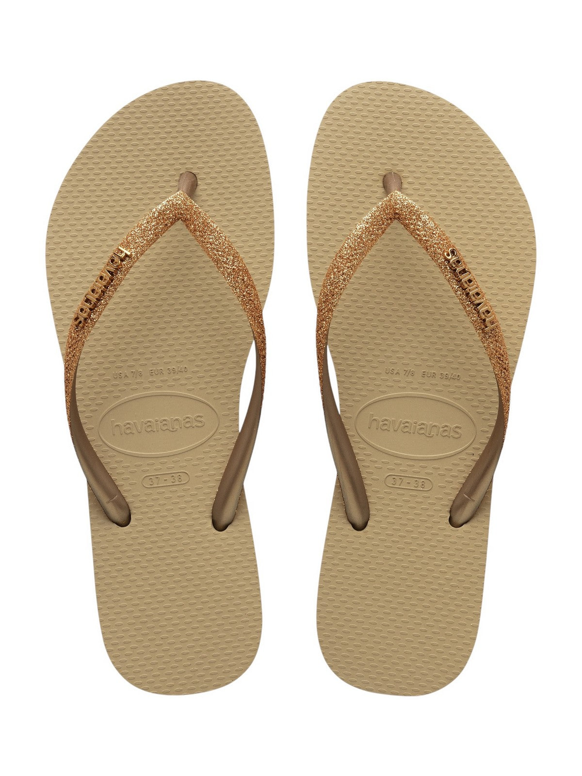HAVAIANAS Infradito Bambine e ragazze Hav. Slim Glitter II 4146975.9177 SAND/GOLDEN LIGHT METALICO gioboutiqueweb