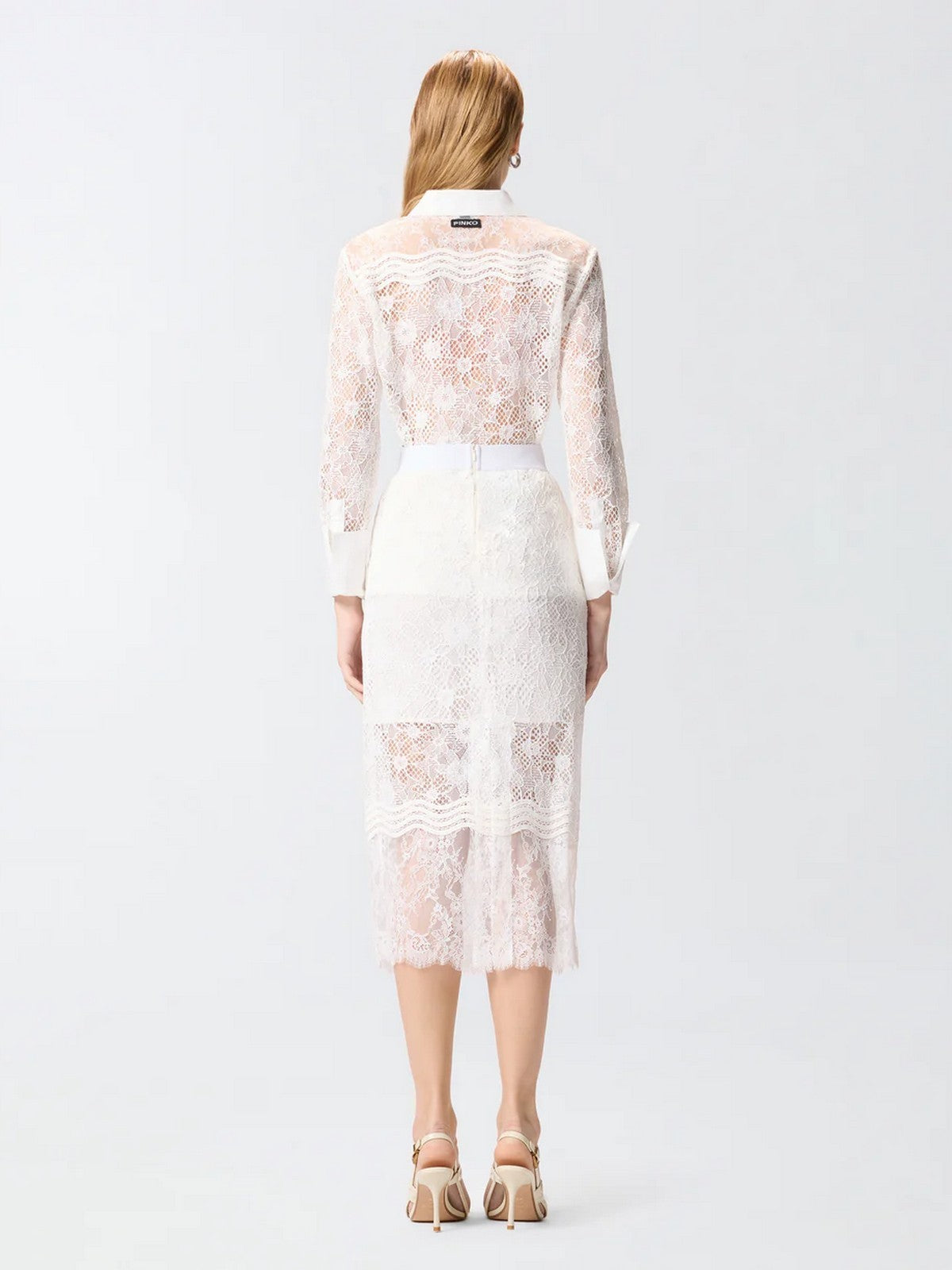 PINKO Camicia Donna COLINE CAMICIA PIZZO REBRODE 106600-A381 Z05 BIANCO-BIANCANEVE