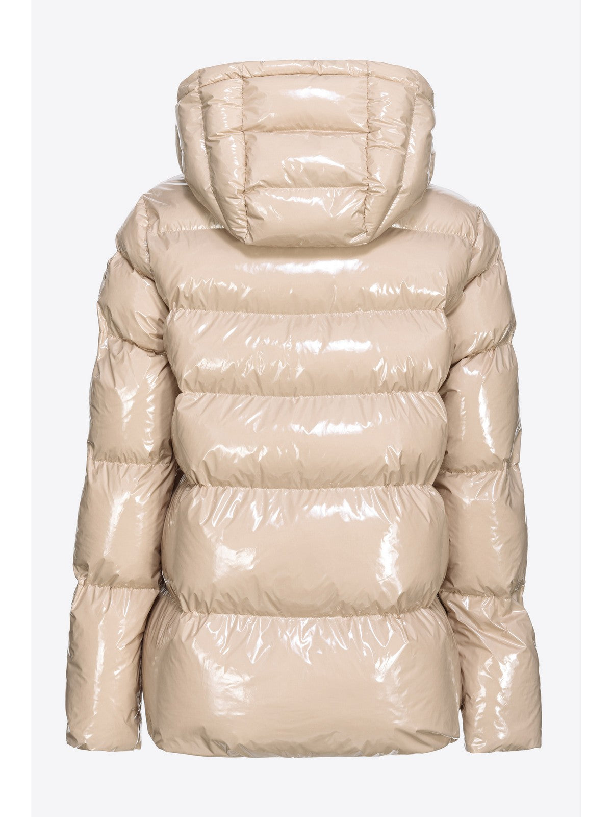 PINKO Piumino Donna Eleodoro Caban Crystal Nylon C 101597-A11K D05 Beige gioboutiqueweb