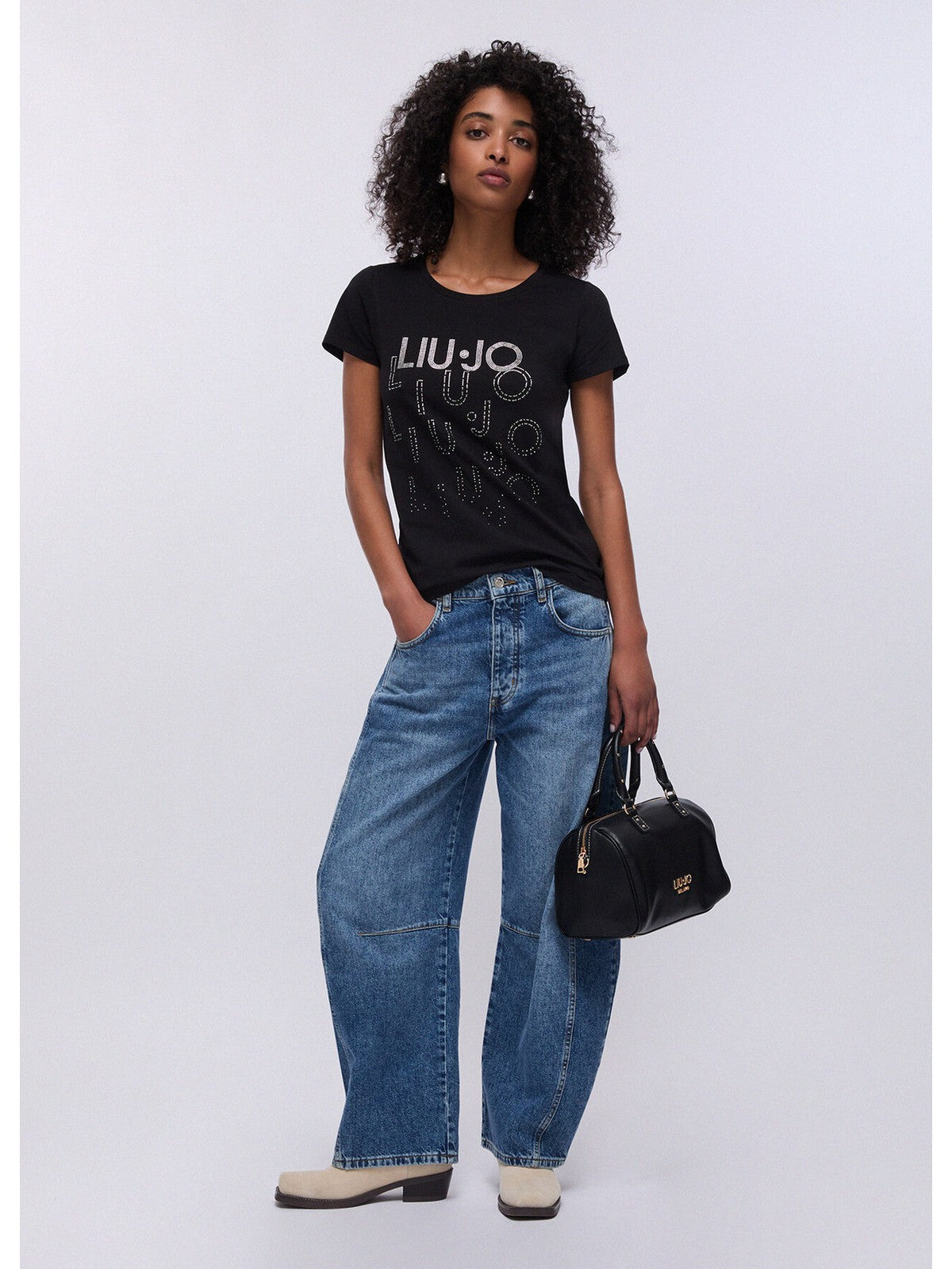 LIU JO BEACHWEAR T-shirt Donna VA6171JS003 T9503 Nero/degrade