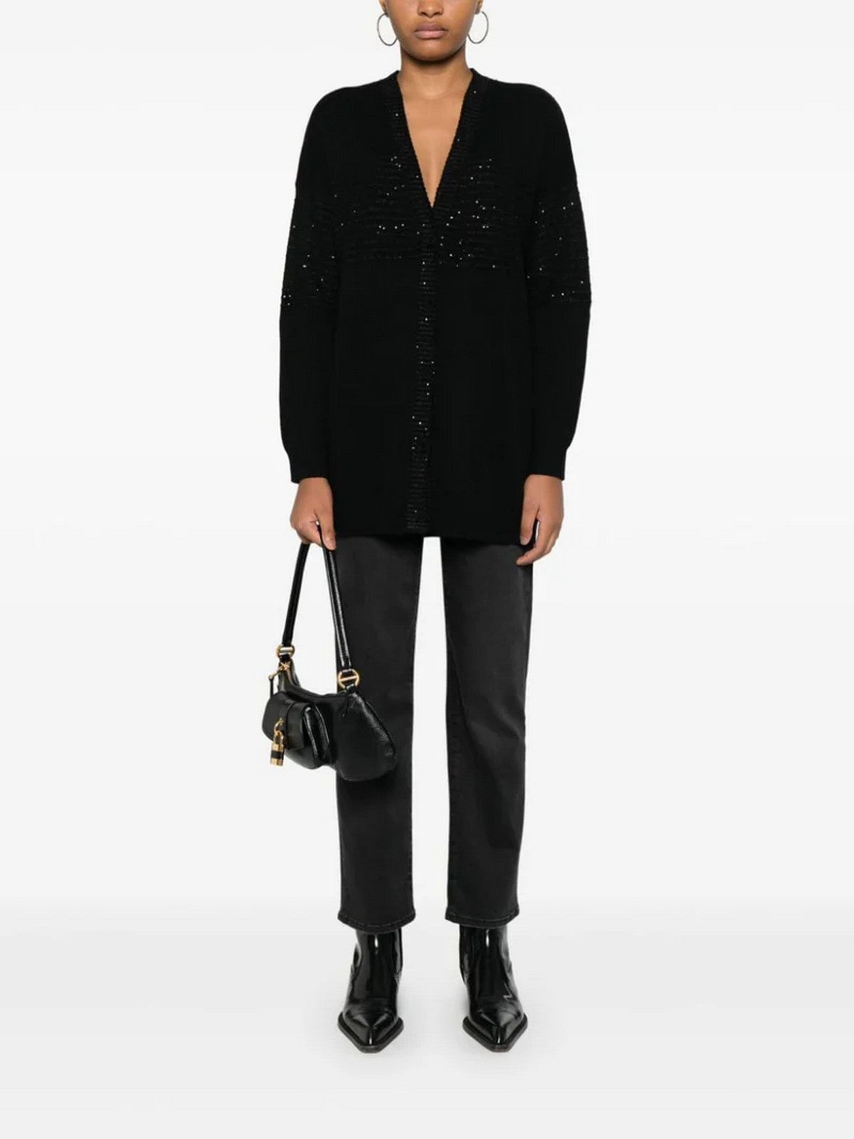 TWINSET Cardigan Donna 242TP3273 00006 Nero gioboutiqueweb