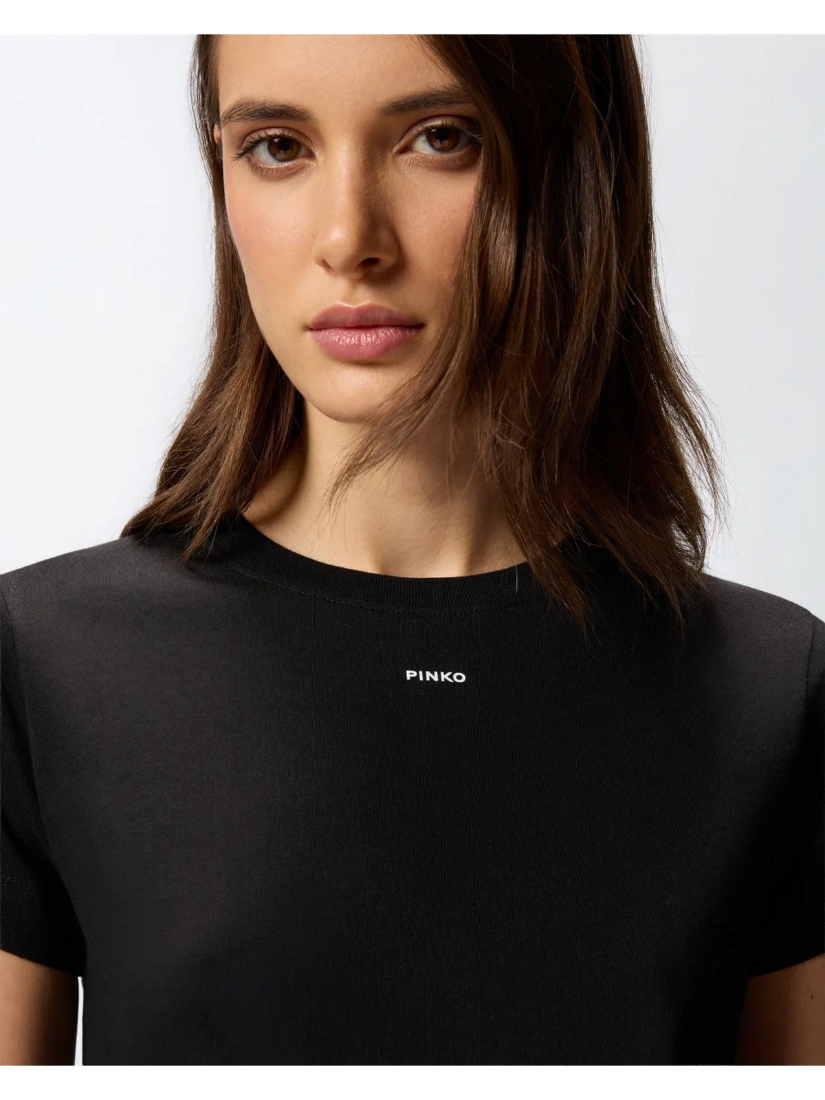 PINKO T-shirt Donna BASICO T-SHIRT 100373-A2RE Z99 NERO LIMOUSINE