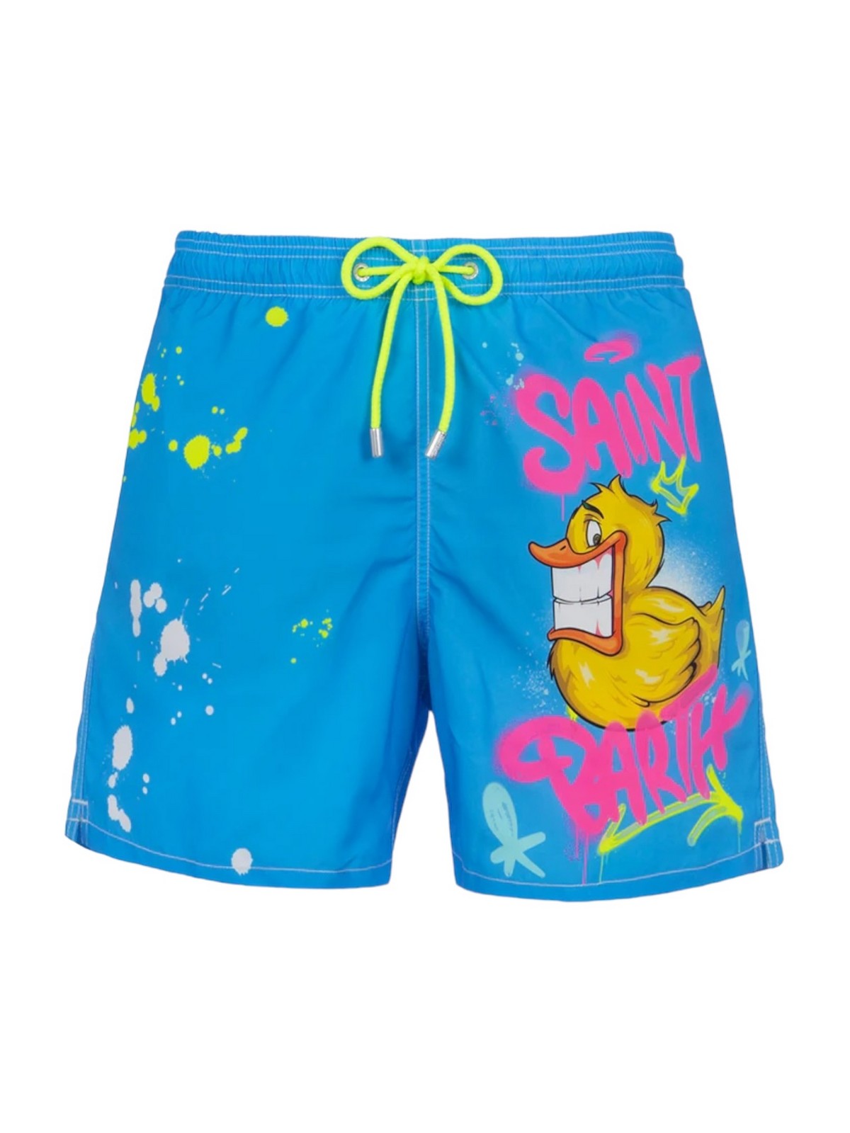 Mc2 Saint Barth Bathroom Costume Men Gustavia Placed Print 04377F Blue