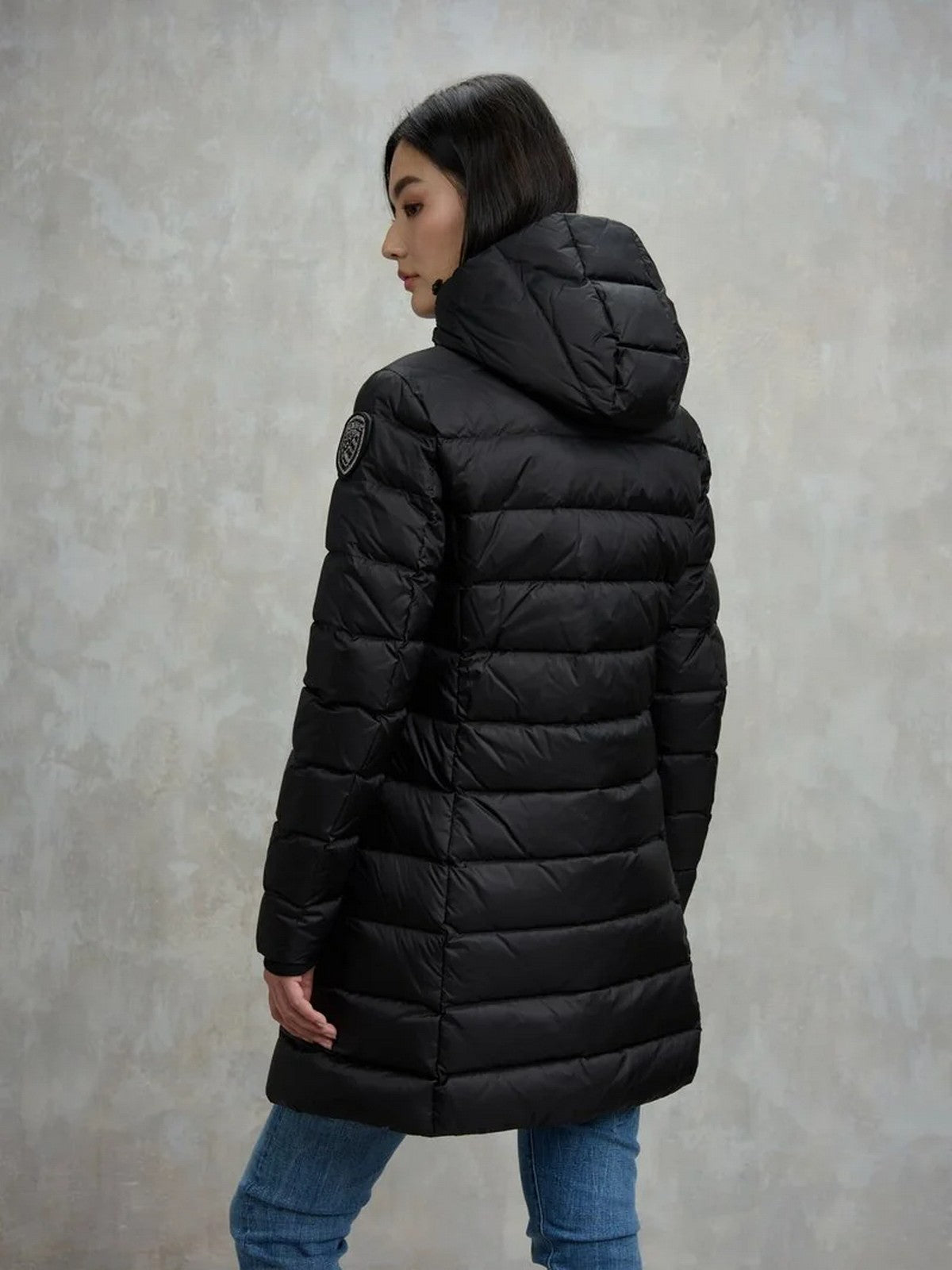 BLAUER Piumino Donna AGNES 25WBLDK03102 006047 999EI NERO interno BEIGE 301