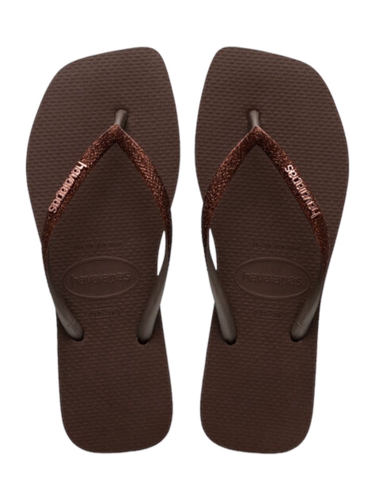 HAVAIANAS Infradito Donna Hav. Square glitter 4148102.0727 Marrone gioboutiqueweb