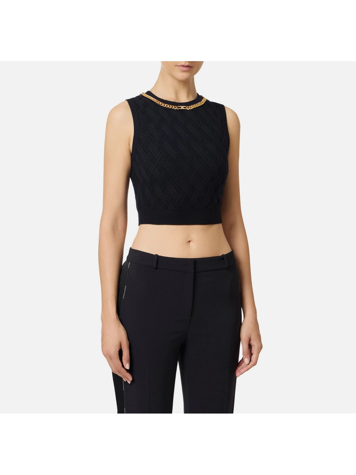 ELISABETTA FRANCHI Top Donna TK60B56E2 110 Nero gioboutiqueweb