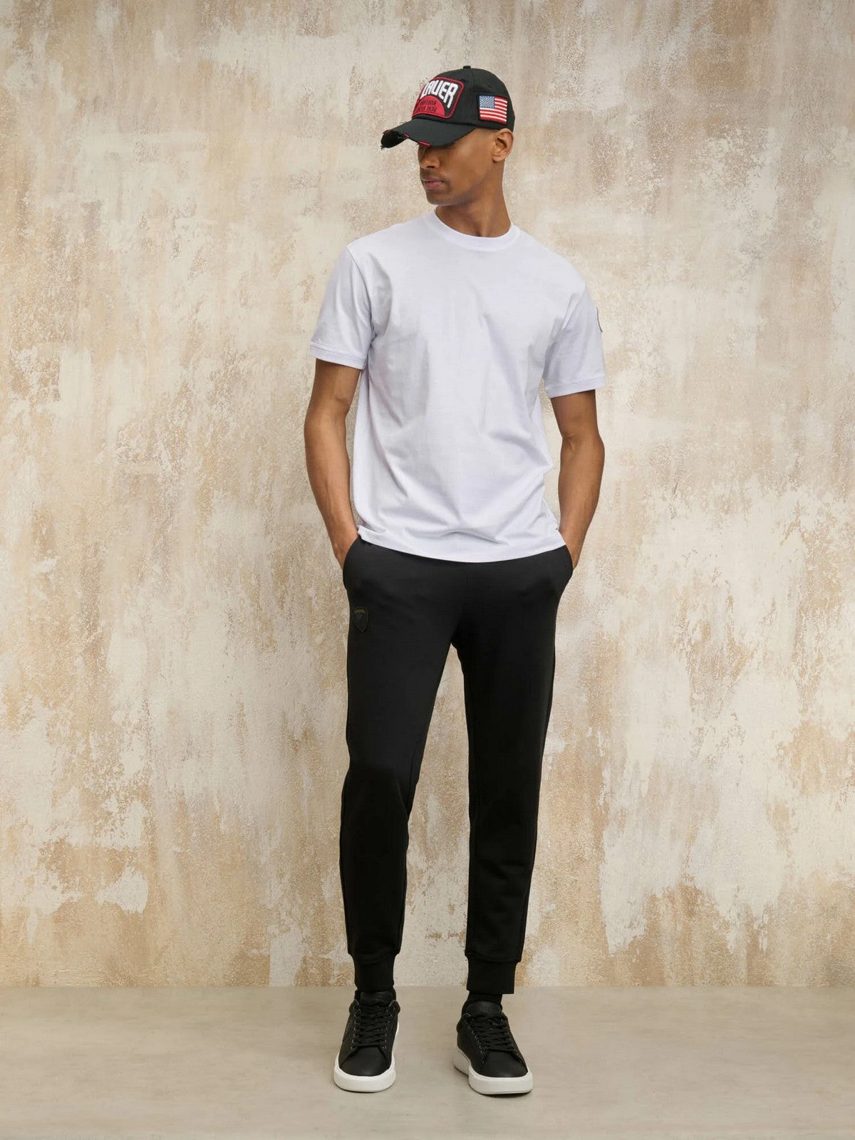 BLAUER T-shirt Uomo Anthony 25SBLUH02275 007100 100 Bianco gioboutiqueweb