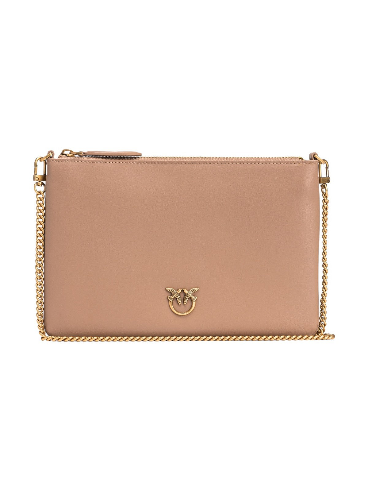 PINKO Borsa Donna Flat Classic Vitello Seta 100455-A0F1 D01Q Marrone gioboutiqueweb