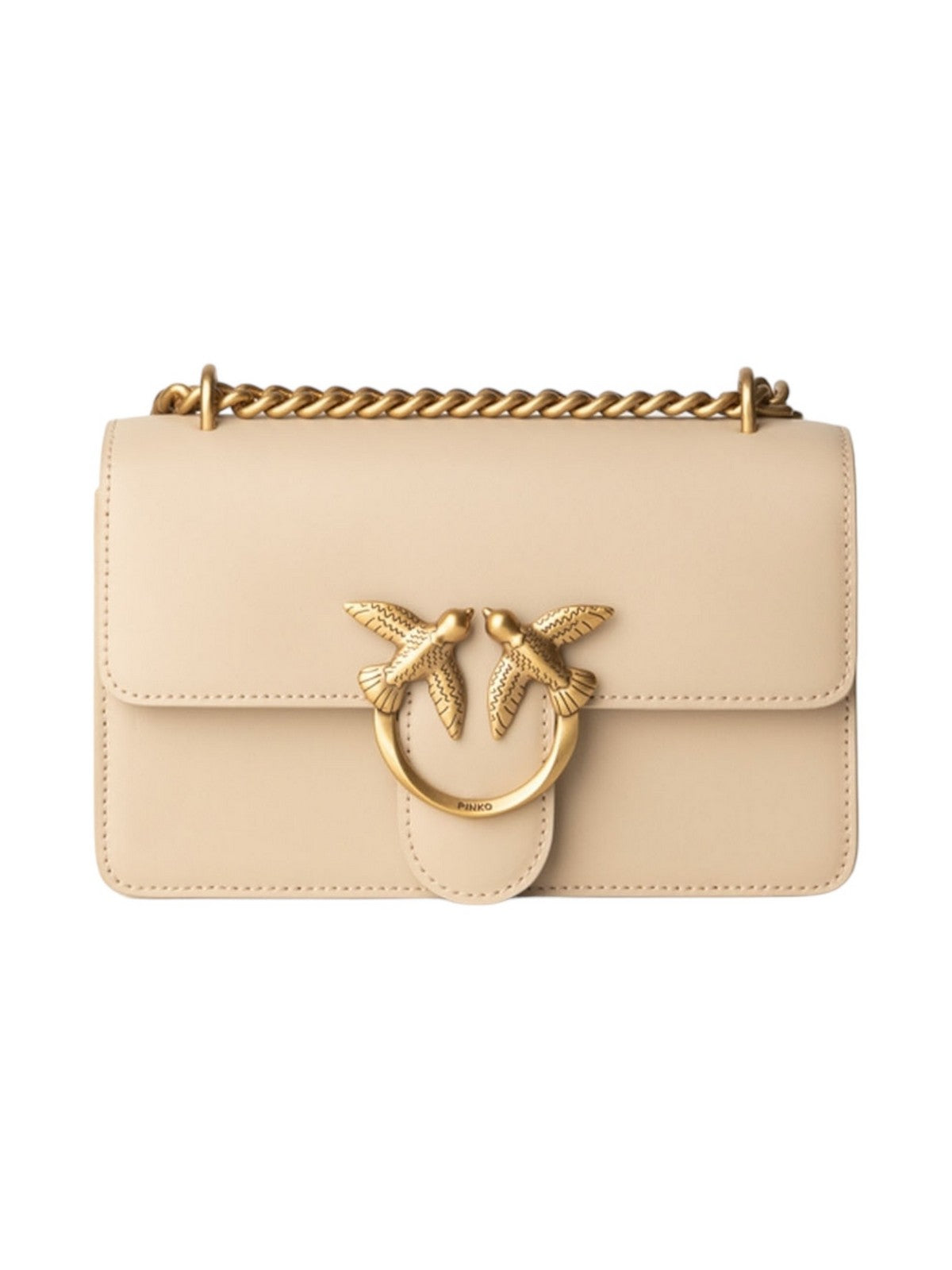 PINKO Borsa Donna Love One Mini Dc Vitello Seta 100074-A0F1 C50Q Beige gioboutiqueweb