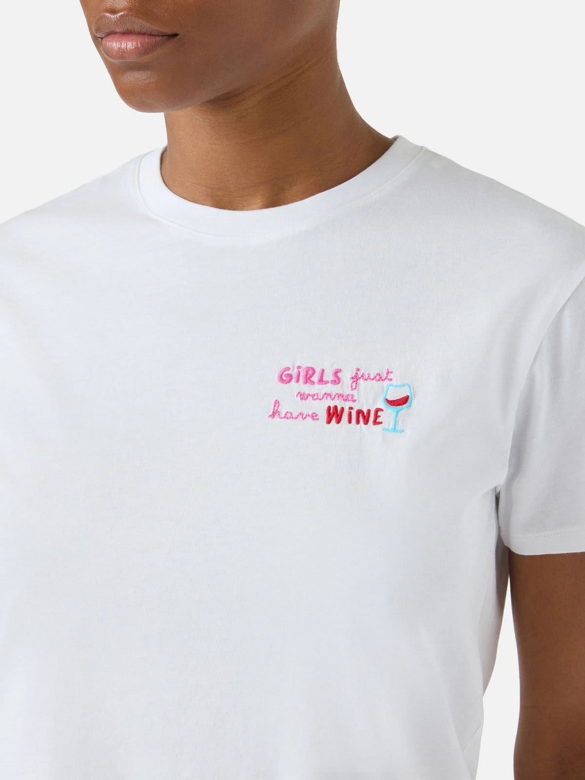MC2 SAINT BARTH T-shirt Donna EMILIE 09624L GIRLS JUST WINE 01N EMB