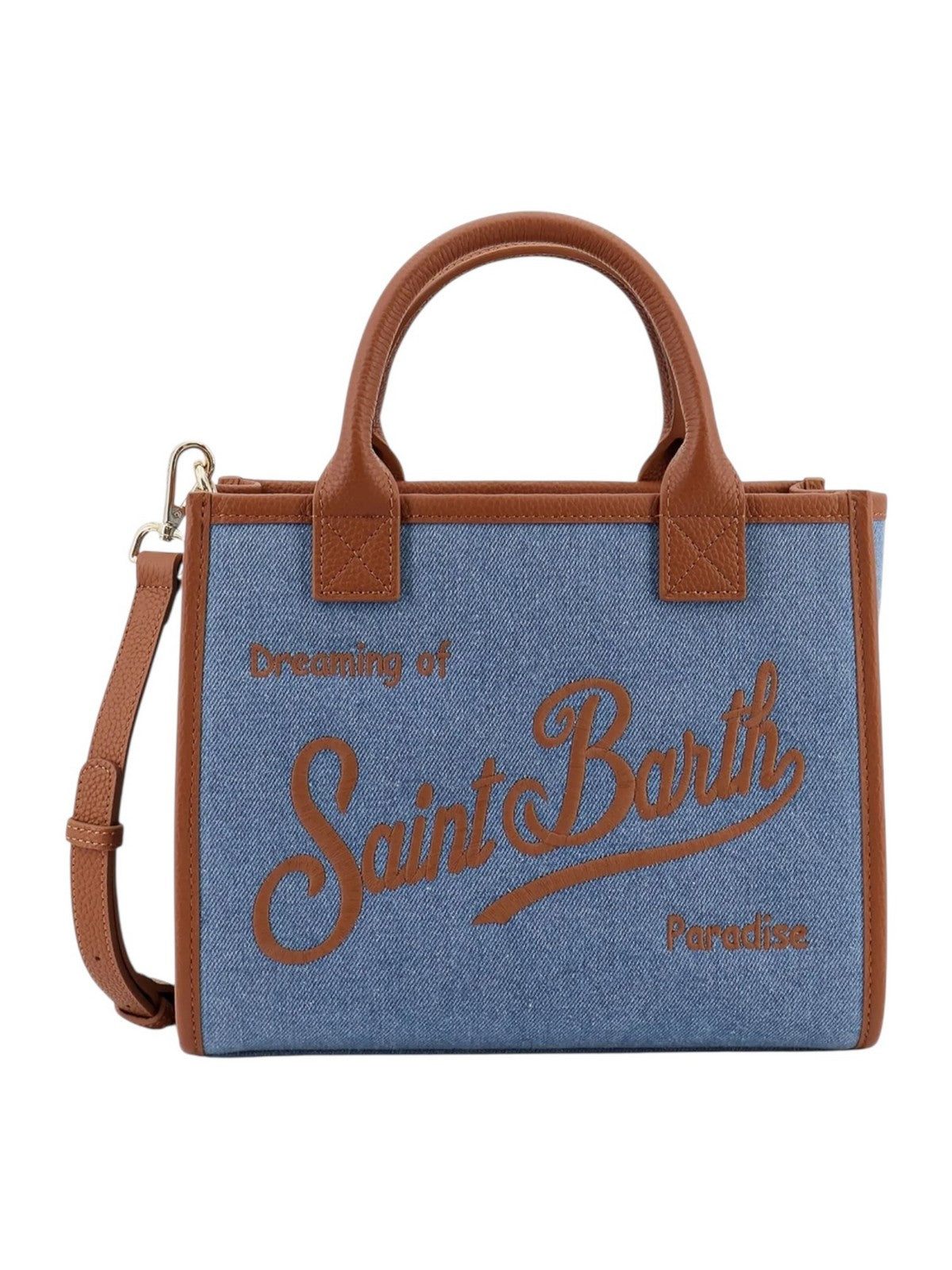 MC2 SAINT BARTH Borsa Donna VANITY BAG MIDI 01515L DENIM GRAIN LEATHER 19 EMB