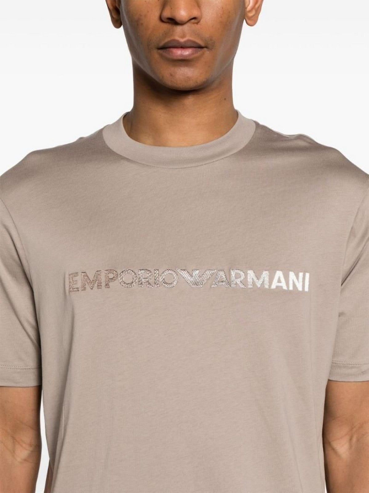 EMPORIO ARMANI T-Shirt e Polo Uomo 3D1TG3 1JPZZ 06G7 Beige gioboutiqueweb