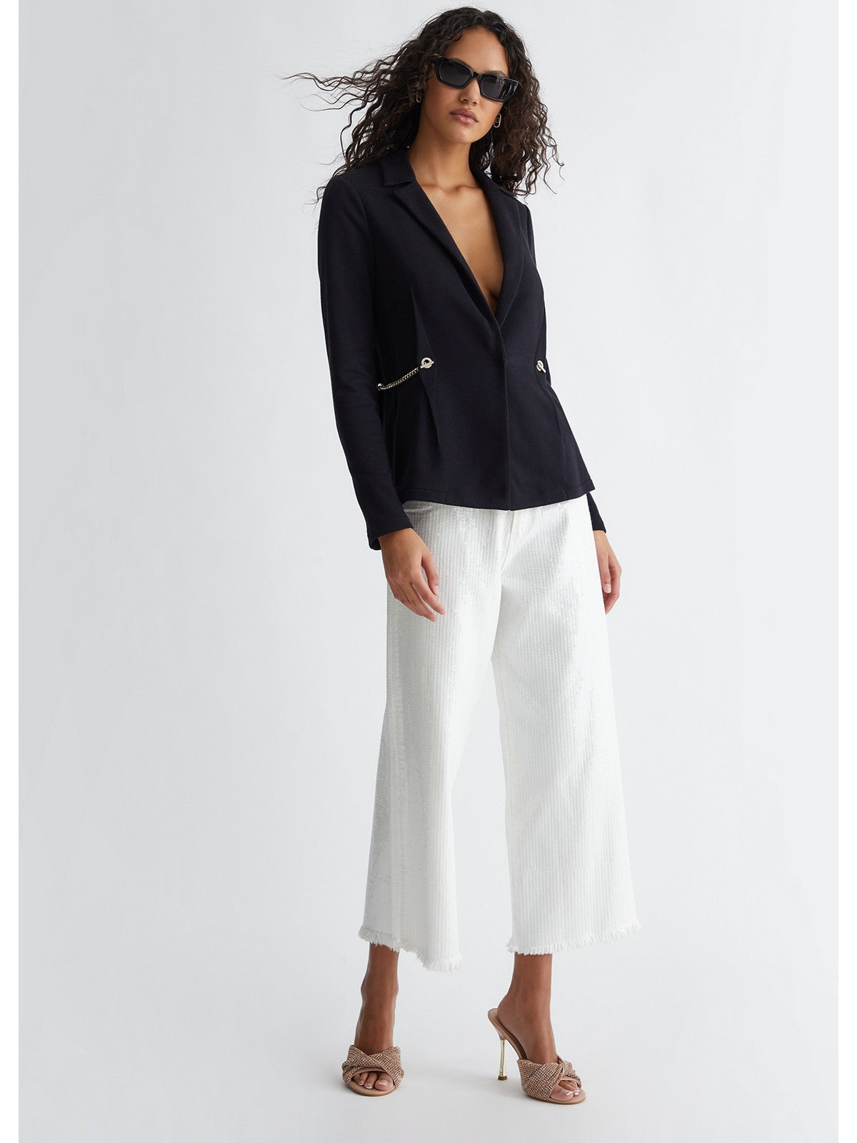 Liu Jo White Women's Jacket M4384F0583 22222 Schwarz