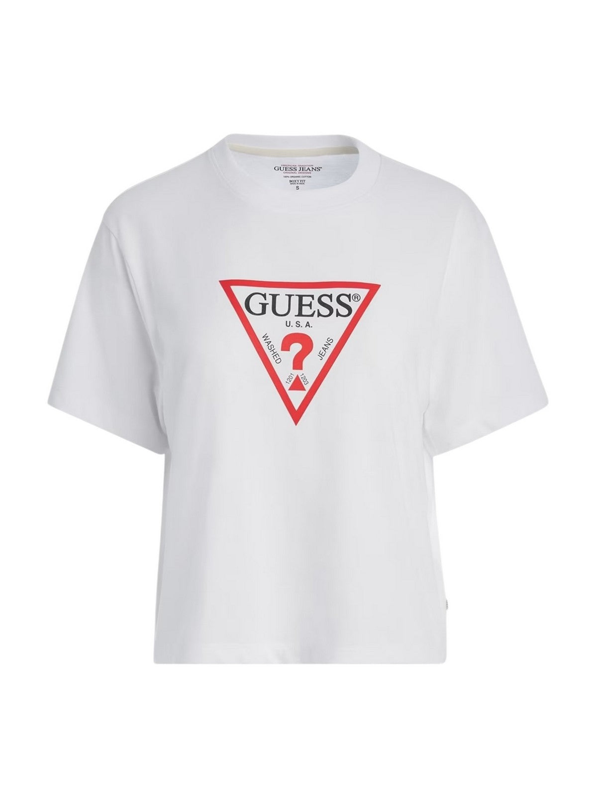 GUESS T-shirt Donna GJ SS CN BOXY ICONIC TEE W4YI73 K8HM0 G011 Bianco gioboutiqueweb