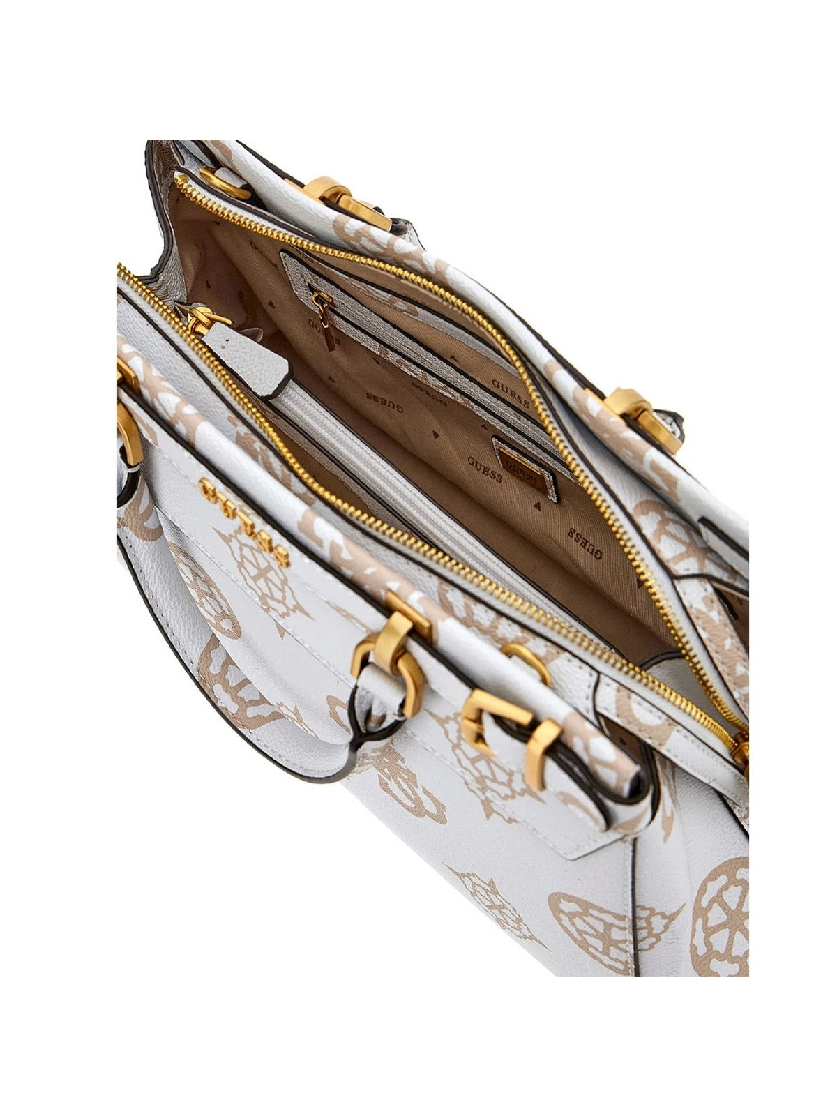 GUESS Borsa Donna Sestri Logo Luxury S HWPO90 01060 WLO Bianco gioboutiqueweb