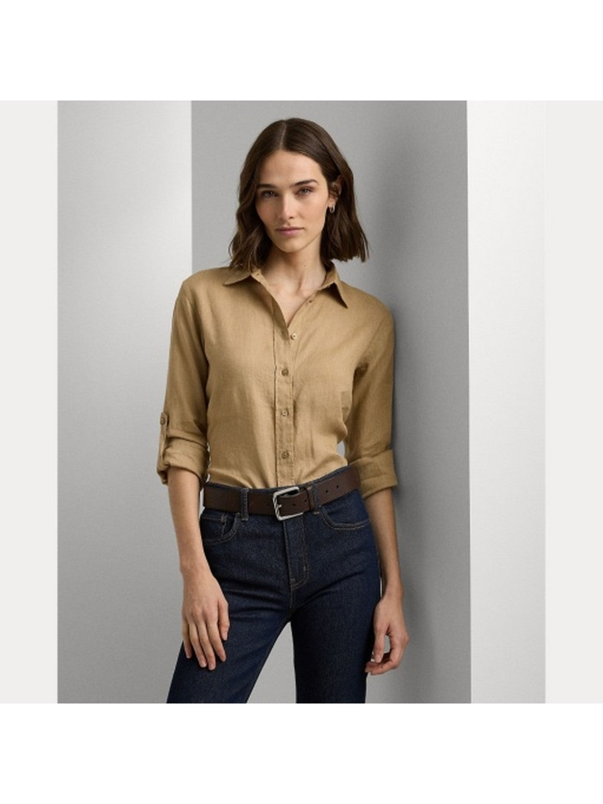 LAUREN RALPH LAUREN Camicia Donna Karrie 200782777 060 Marrone gioboutiqueweb