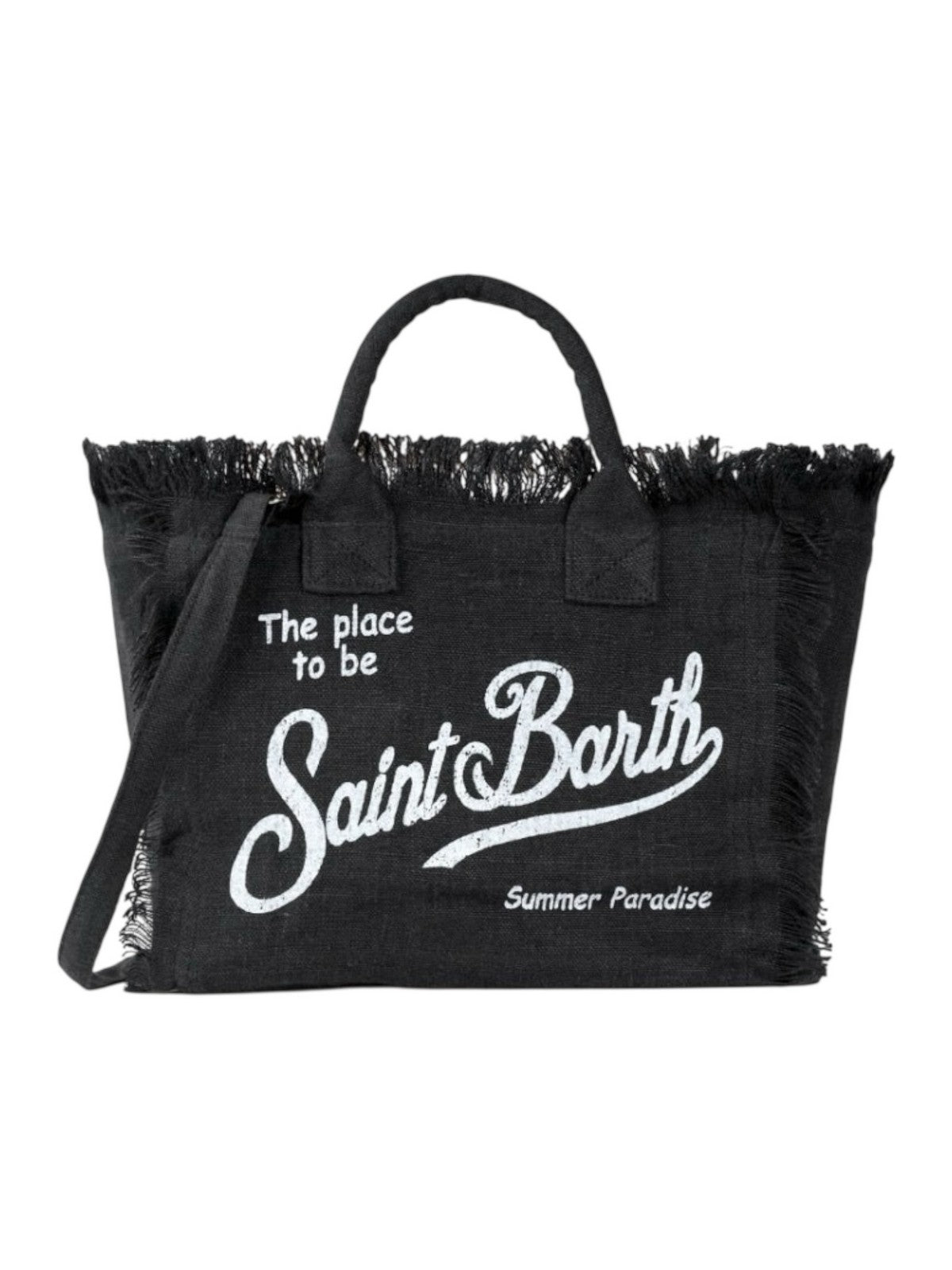 MC2 SAINT BARTH Borsa Donna COLETTE LINEN 02489H LINEN 00 BLACK gioboutiqueweb