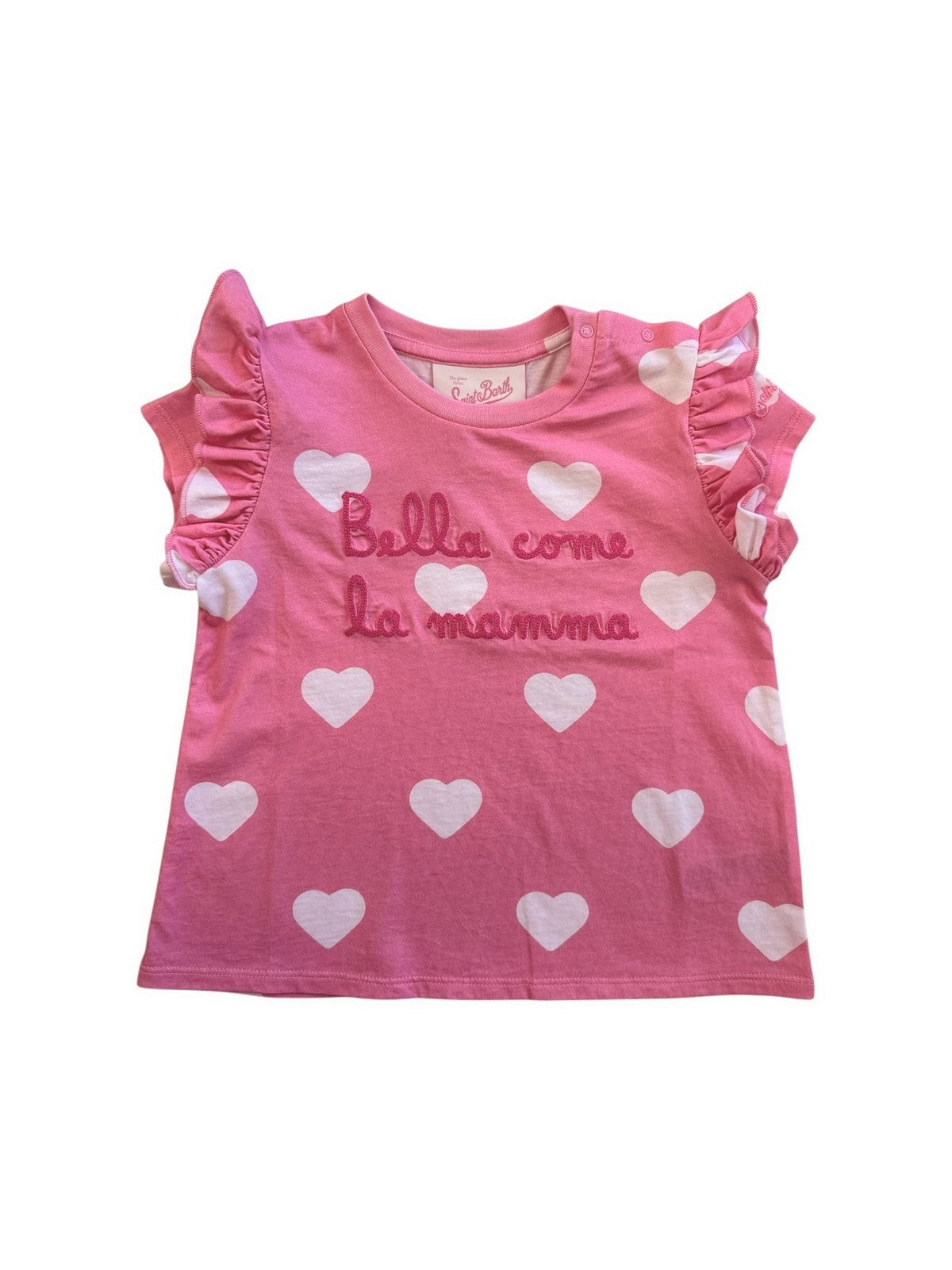 MC2 SAINT BARTH T-shirt Bambine e ragazze BABY 03366H HEARTS BELLA MAMMA 23 EMB