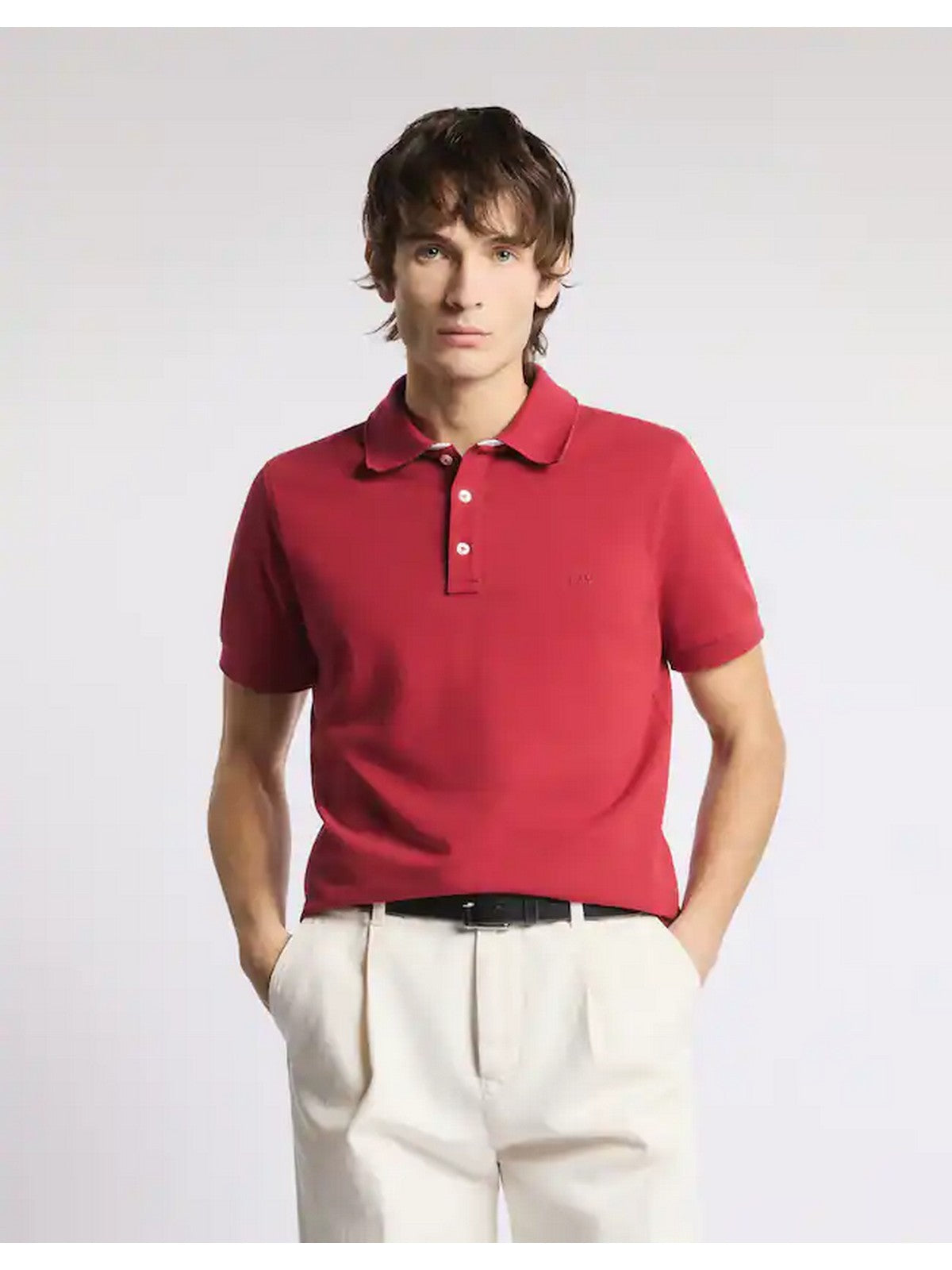 FAY Polo Uomo NPMB252135STDWR002 Rosso