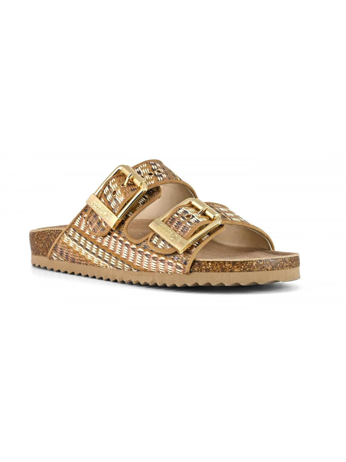 COLORS OF CALIFORNIA Sandalo Donna two buckle sandal in rafia HC.BIO500 NAT NATURAL gioboutiqueweb