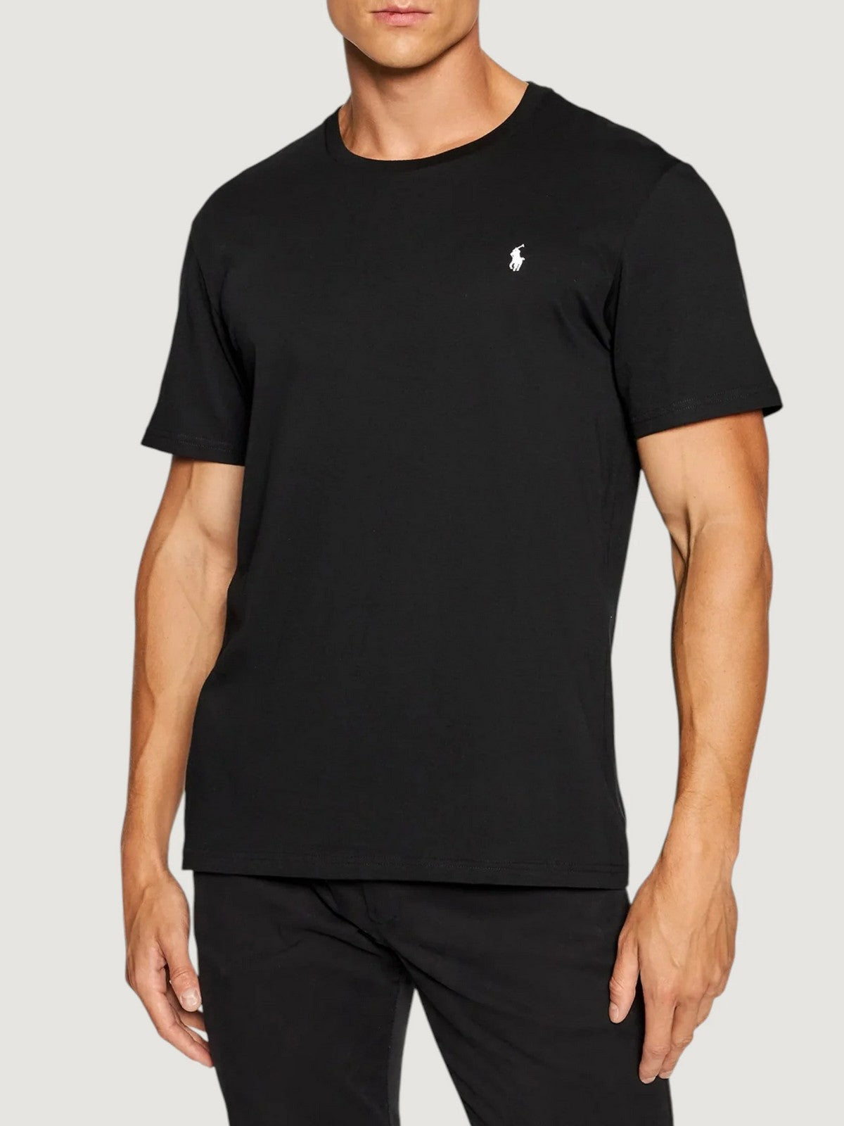 POLO RALPH LAUREN T-shirt Uomo S/S CREW-SLEEP-TOP 714844756 006 POLO BLACK / WHITE PP