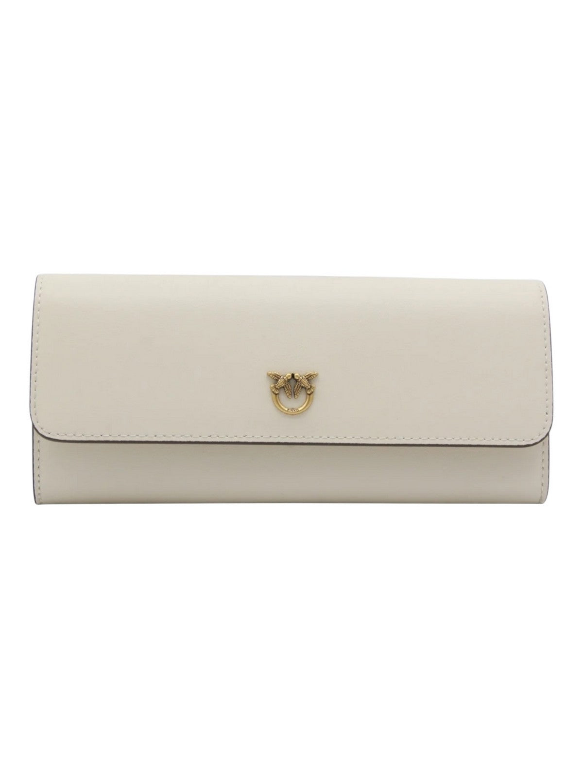 PINKO Women's Wallet LOVE TINY BIRDS WALLET C 103765-A0F1 Z14Q SILK WHITE-ANTIQUE GOLD