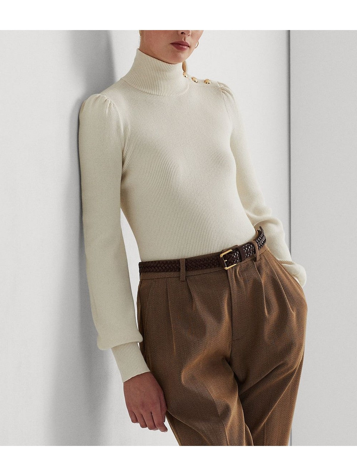 Lauren Ralph Lauren Maglione Dolcevita Donna 200882214 002 Beige