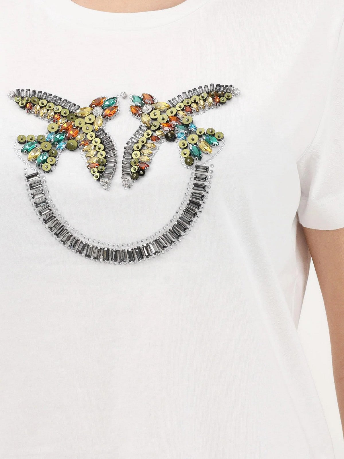 PINKO T-shirt Donna QUENTIN T-SHIRT 100535-A33F Z05 BIANCO-BIANCANEVE