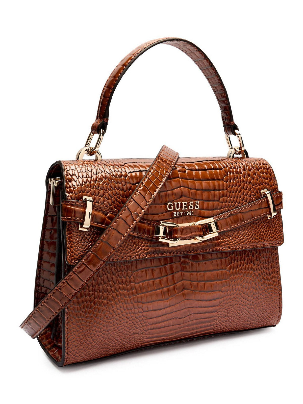 GUESS Borsa Donna SILVYE TOP HANDLE FLAP HWCG95 27200 COG Marrone gioboutiqueweb