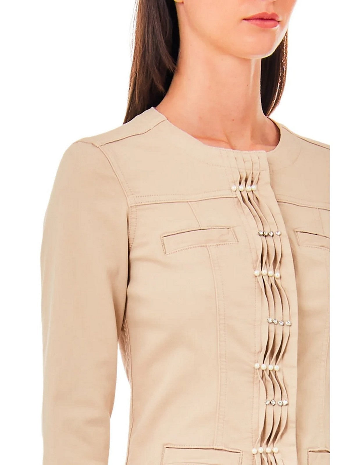 Liu Jo White Jacket Woman MA4297T4033 N9357 Beige