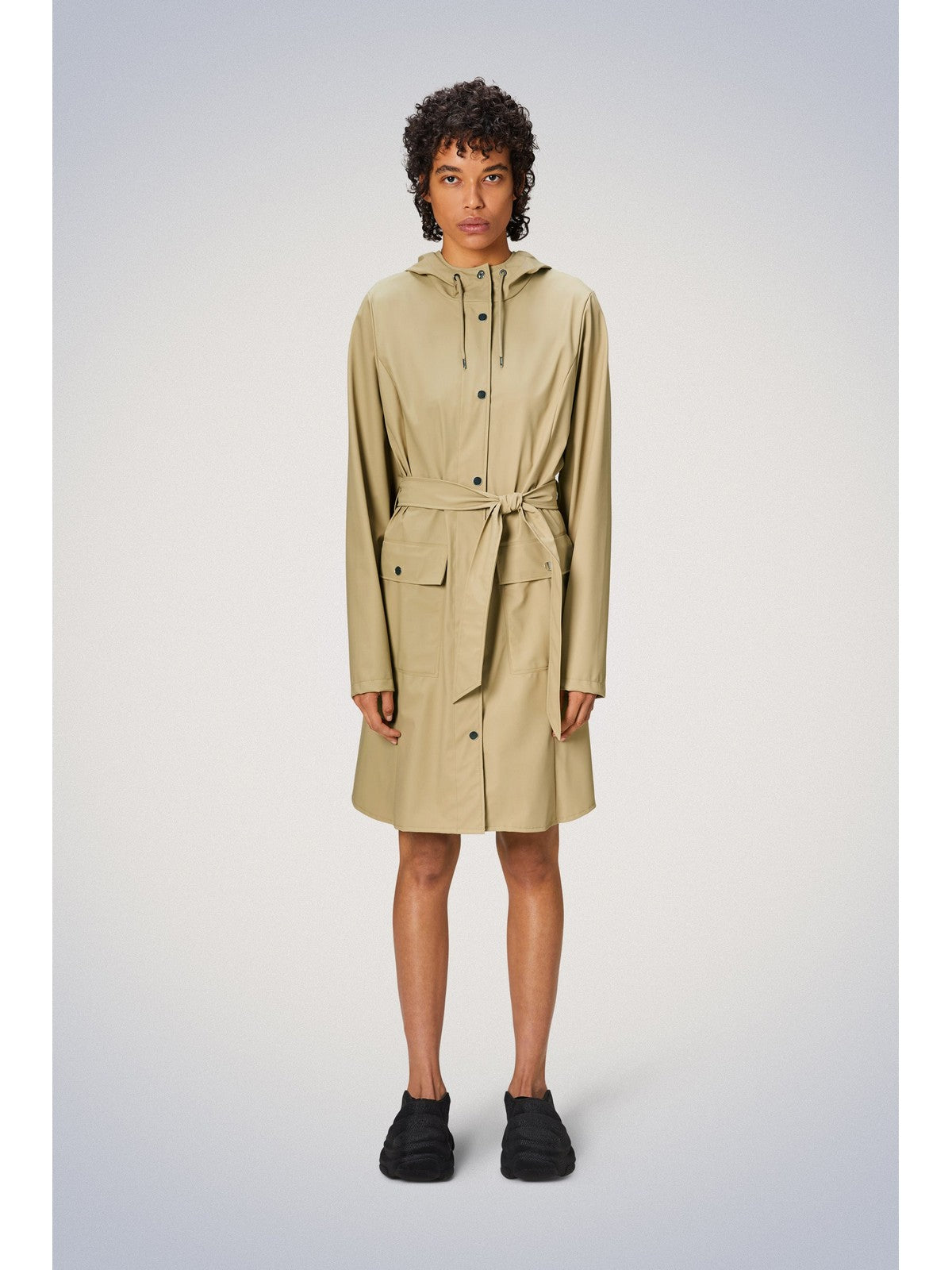 RAINS Giubbino Donna Curve W Jacket W3 18130 24 Sand Beige gioboutiqueweb