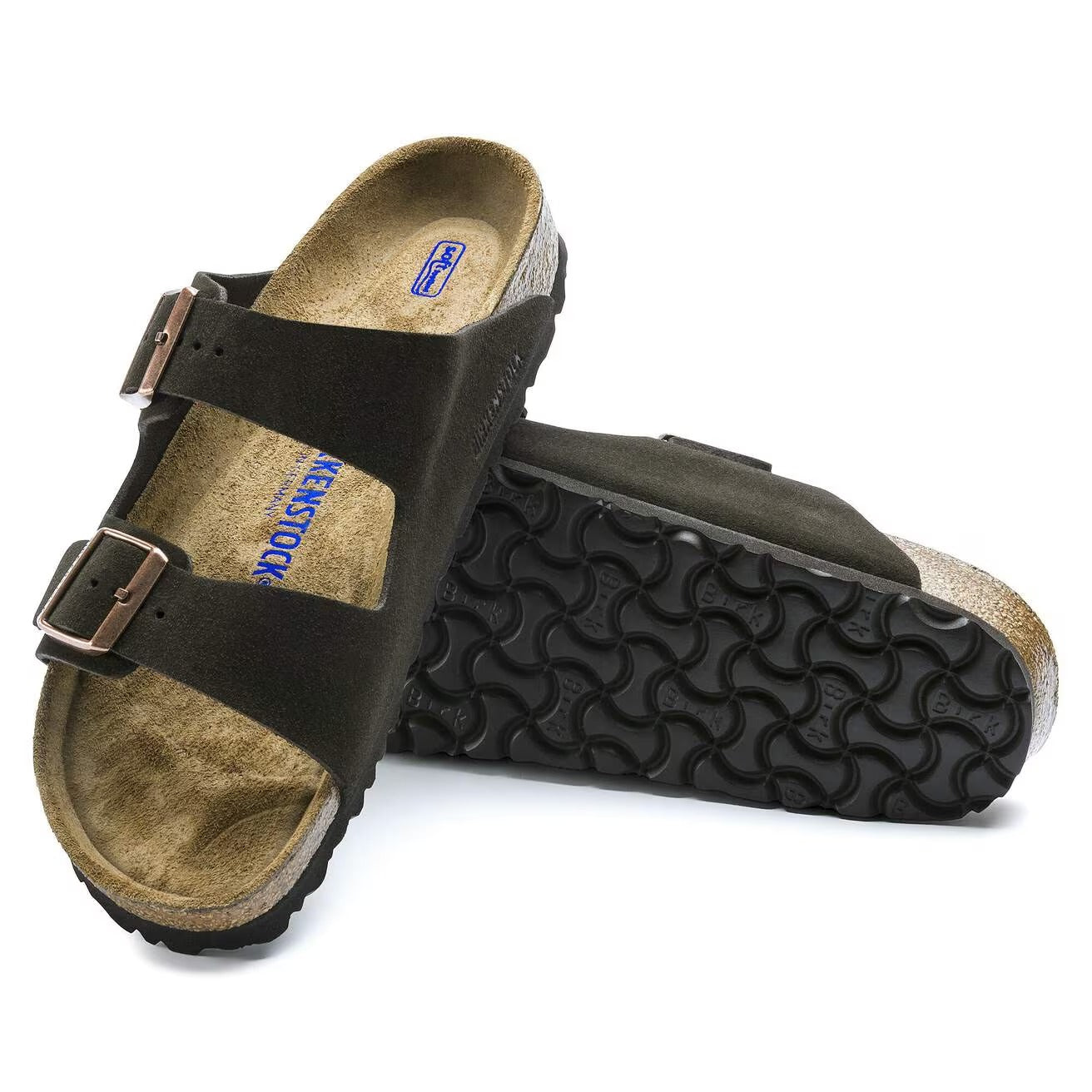 BIRKENSTOCK Sandalo Unisex adulto Arizona SFB mocca, Suede Leather 951313 MOCCA
