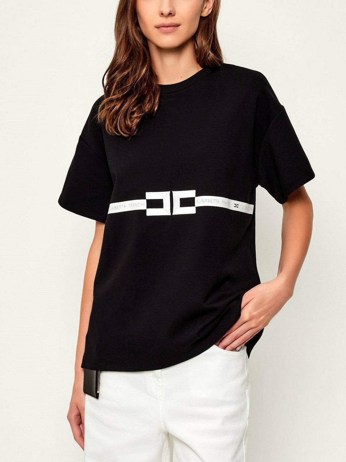 ELISABETTA FRANCHI T-shirt Donna MA02256E2 110 Nero