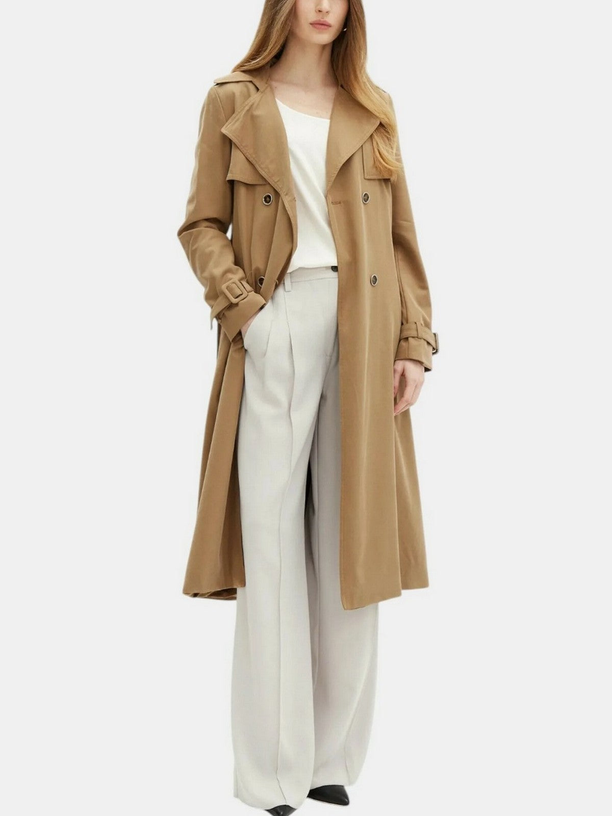 GUESS Trench Donna MAYA UNSTRUCTURED TRENCH W5RL15 WGYM2 F1AZ Beige