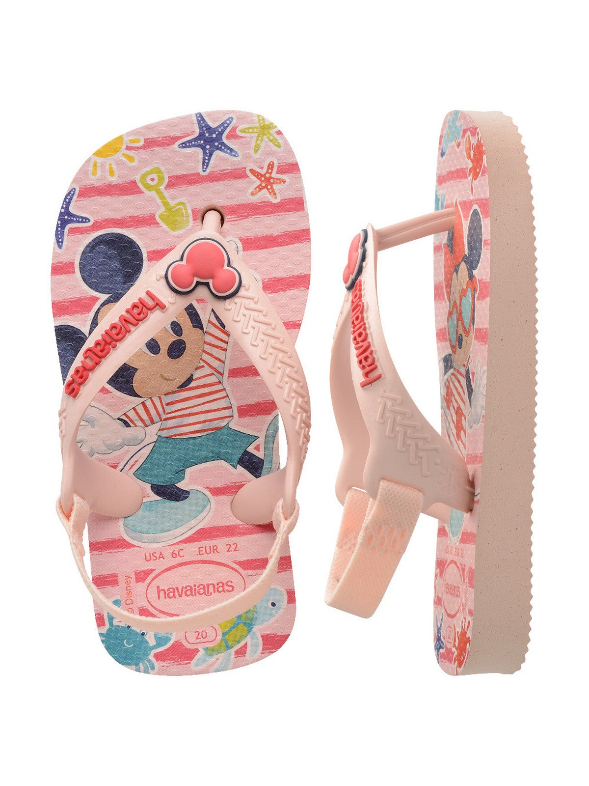 HAVAIANAS Infradito Bambine e ragazze Hav. Baby disney classic II 4137007.9994 PINK/RED gioboutiqueweb