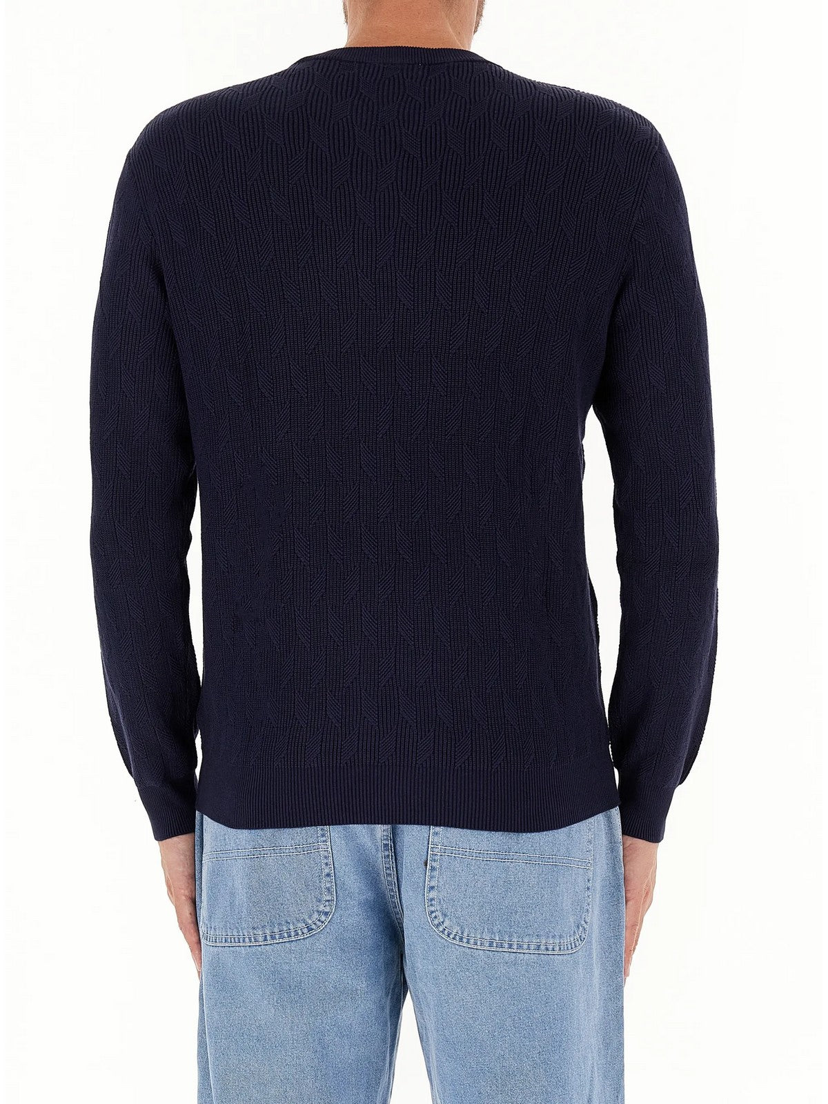 GUESS Maglione Uomo Delroy Cn Ls Stitche M4YR13 Z3FC2 G7V2 Blu gioboutiqueweb