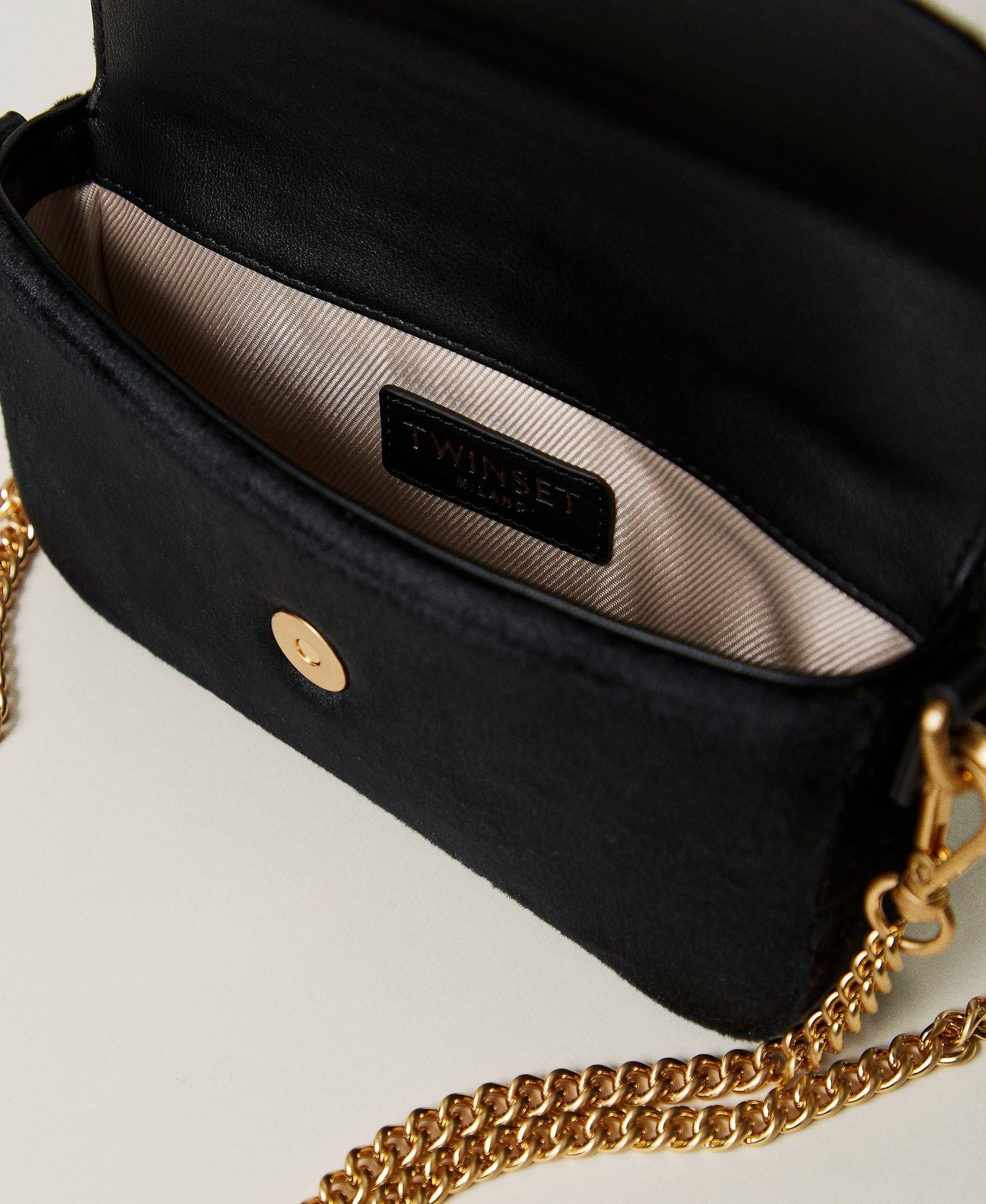 TWINSET Borsa Donna AMIE VELVET 242TD8270 00006 Nero gioboutiqueweb